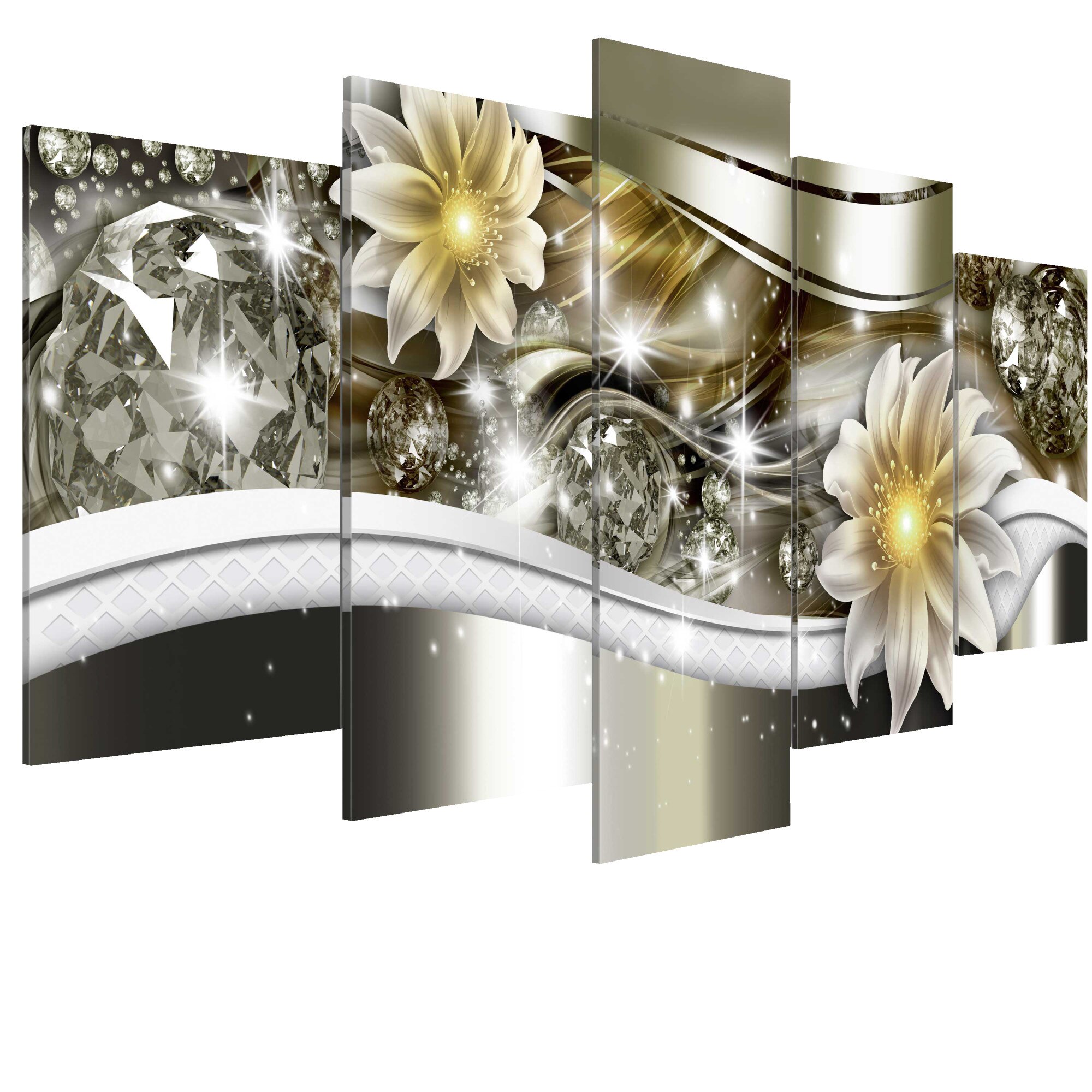 Tablou canvas 5 piese - Val luminos - 100 x 50 cm