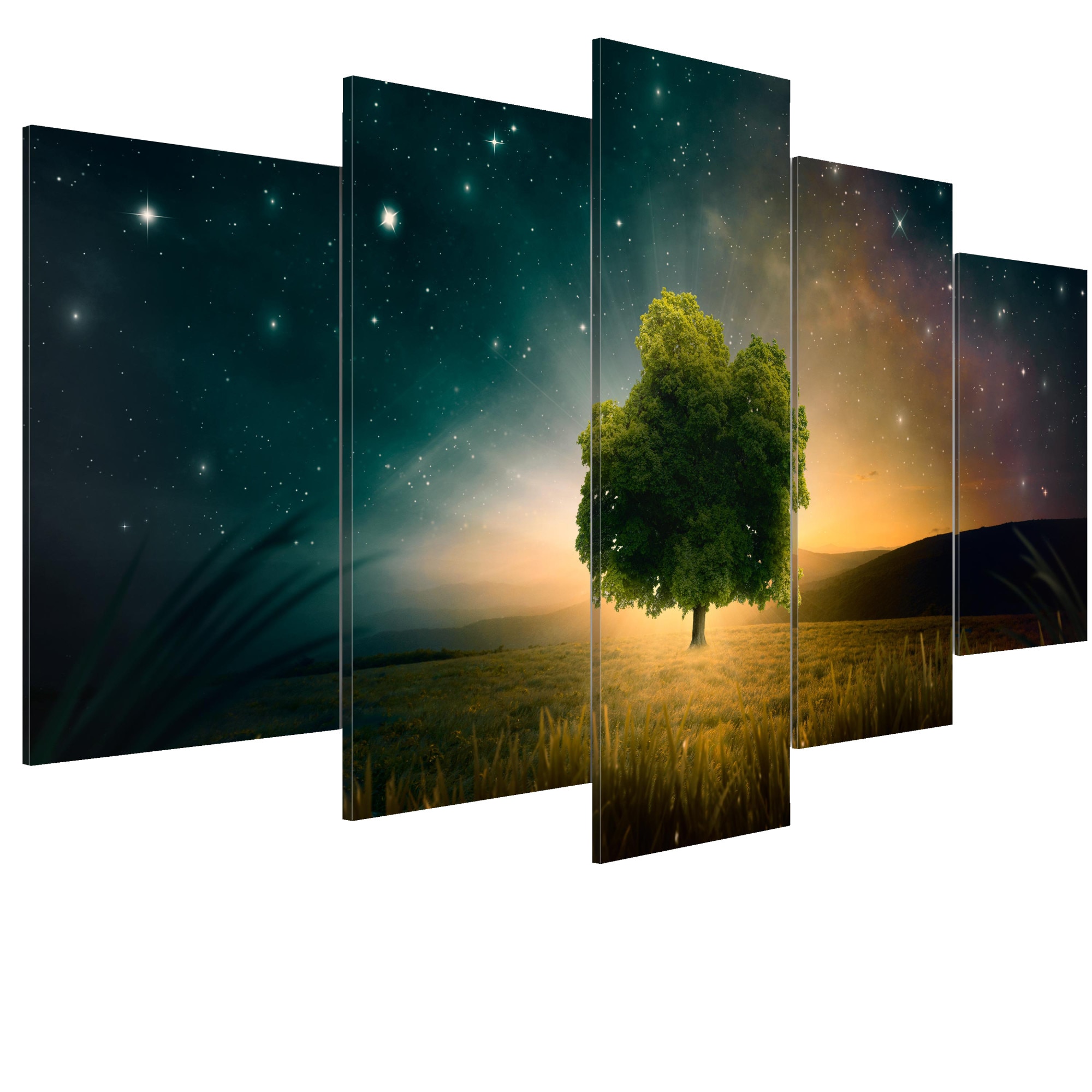 Tablou canvas 5 piese - Valea Stelelor - 200 x 100 cm