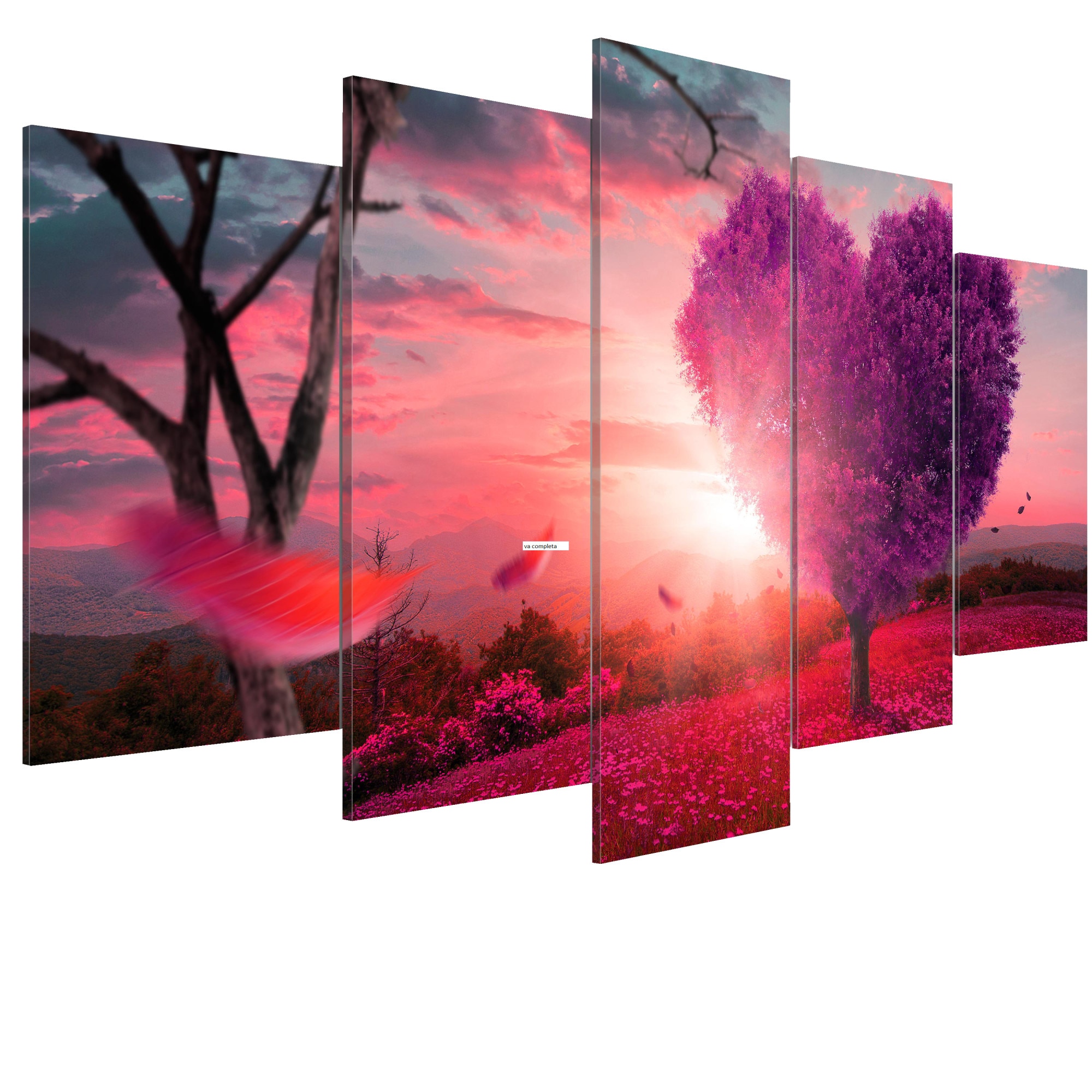 Tablou canvas 5 piese - Valea Iubirii - 100 x 50 cm