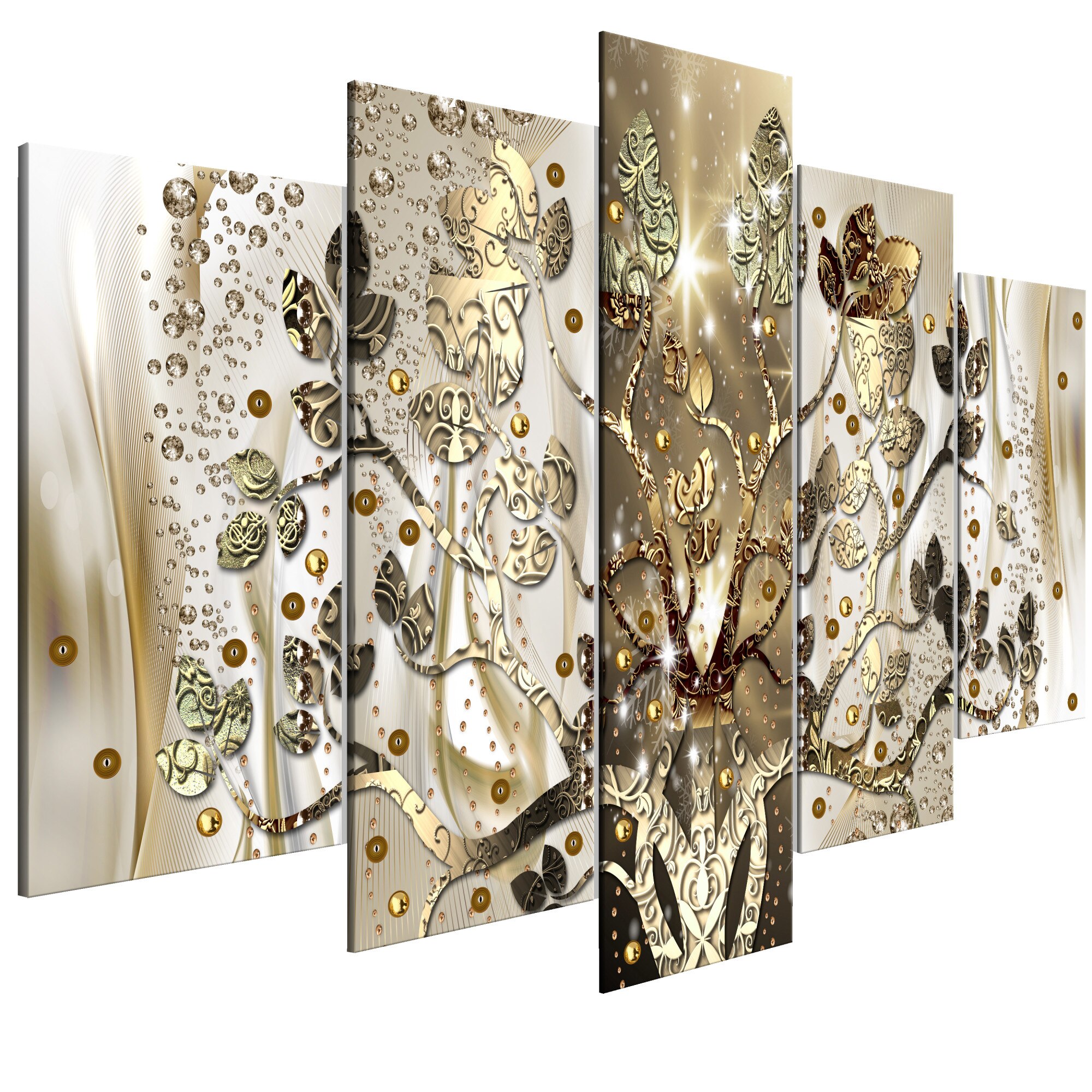 Tablou canvas 5 piese - Royal Tree Wide - 225 x 100 cm