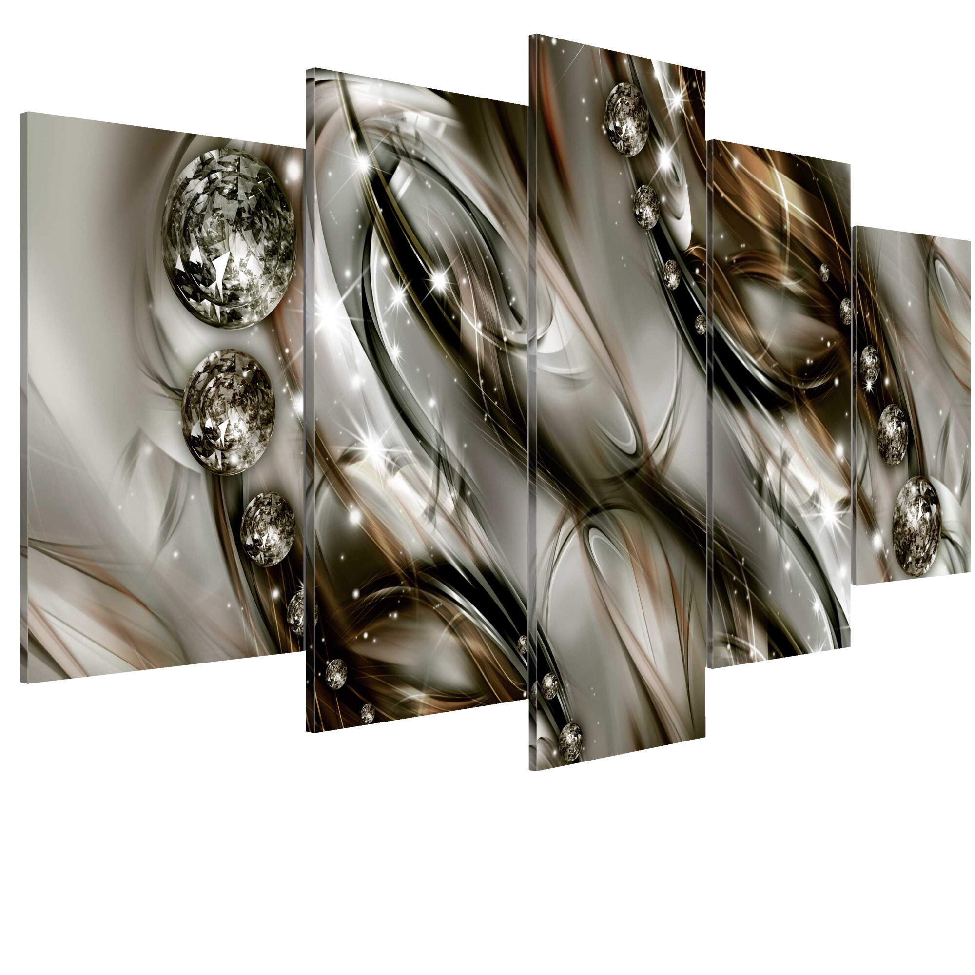 Tablou canvas 5 piese - Viraje cosmice - 100 x 50 cm