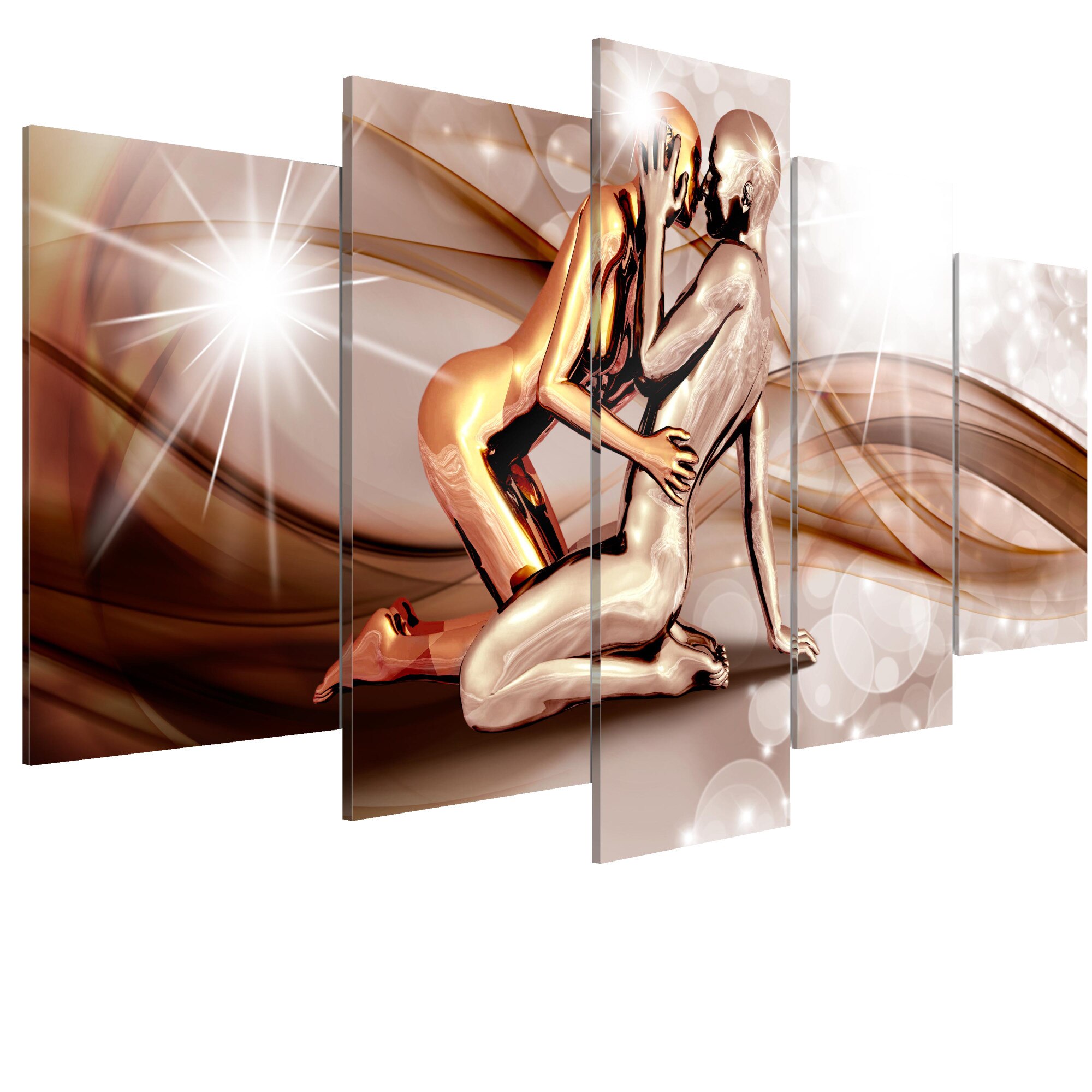 Tablou canvas 5 piese - Valurile Iubirii - 100 x 50 cm