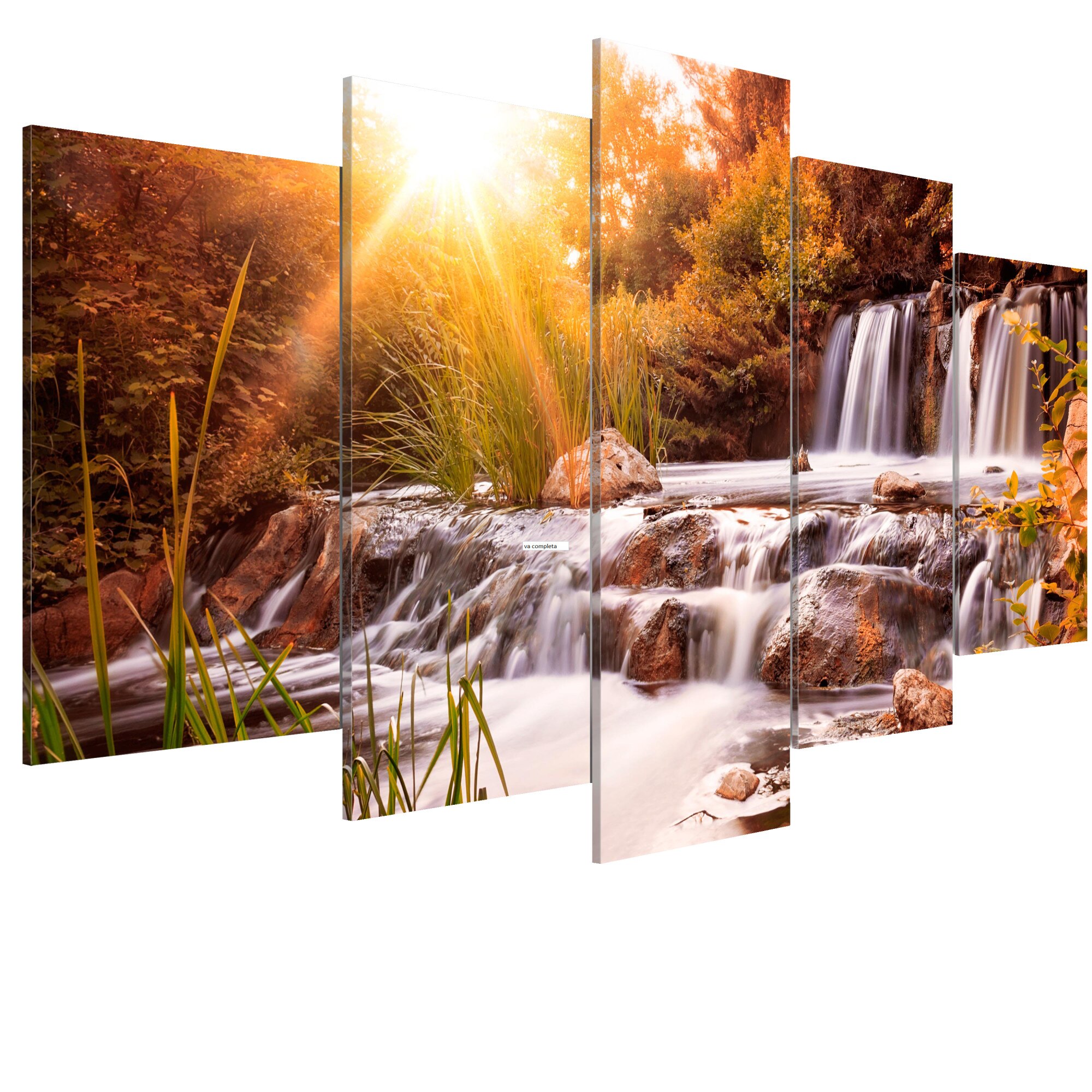 Tablou canvas 5 piese - Valea Toamnei - 100 x 50 cm