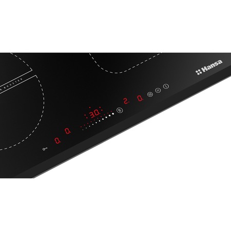 Plita incorporabila Hansa BHI68611, Inductie, 4 zone de gatit, Touch control, 60 cm, Sticla neagra