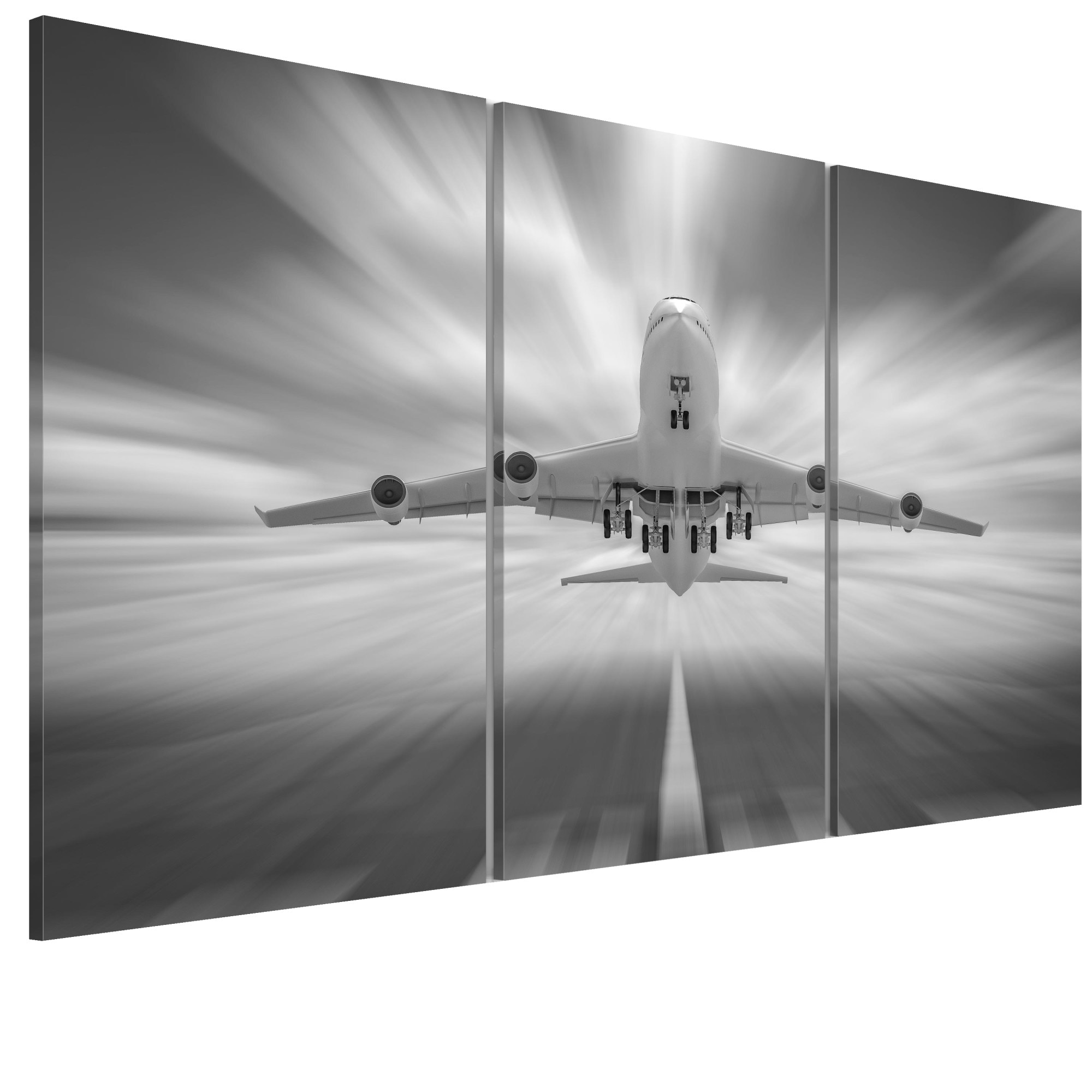 Tablou canvas 3 piese - Spre tripticul norilor - 90 x 60 cm