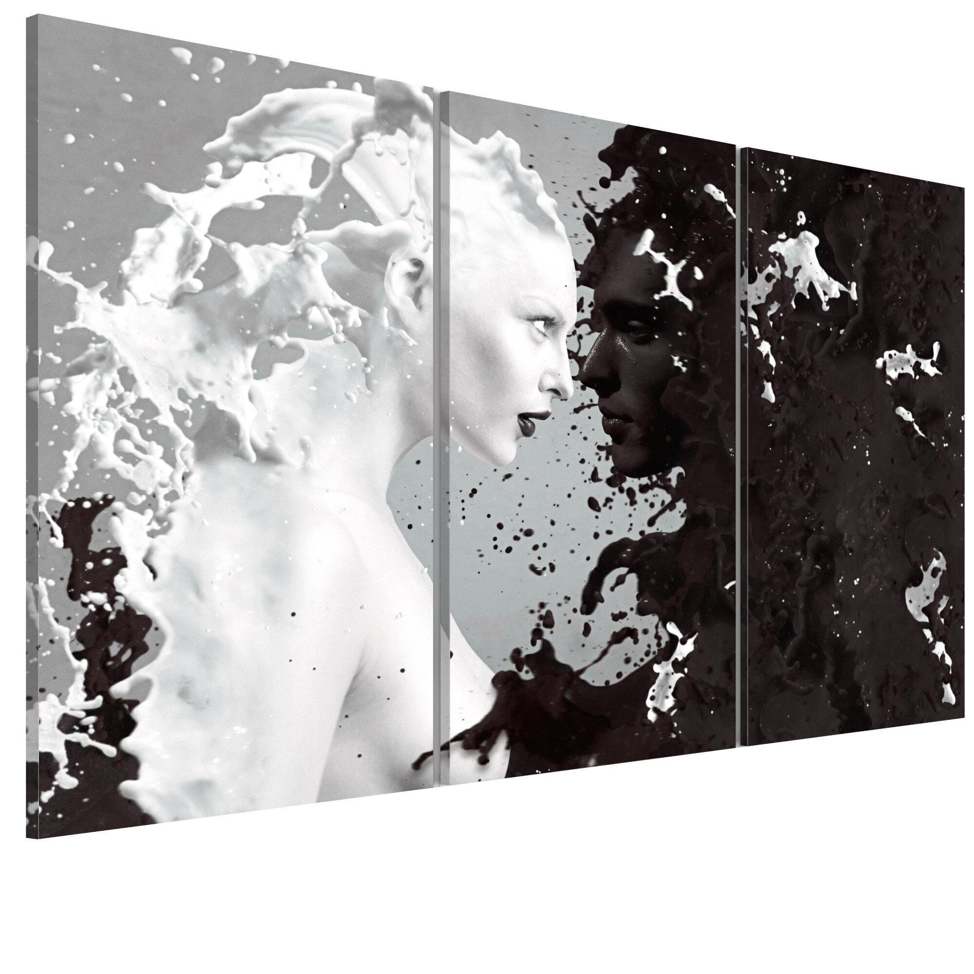 Tablou canvas 3 piese - Triptic de lapte Si Choco - 90 x 60 cm