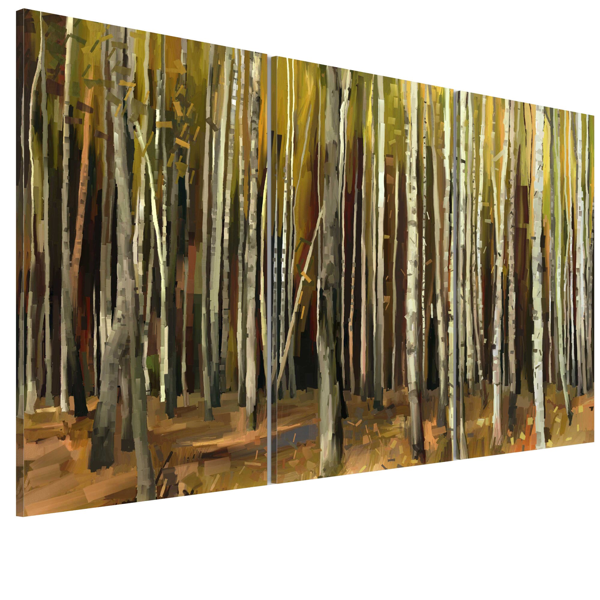 Tablou canvas 3 piese - Misterul tripticului Sherwood Forest - 90 x 60 cm
