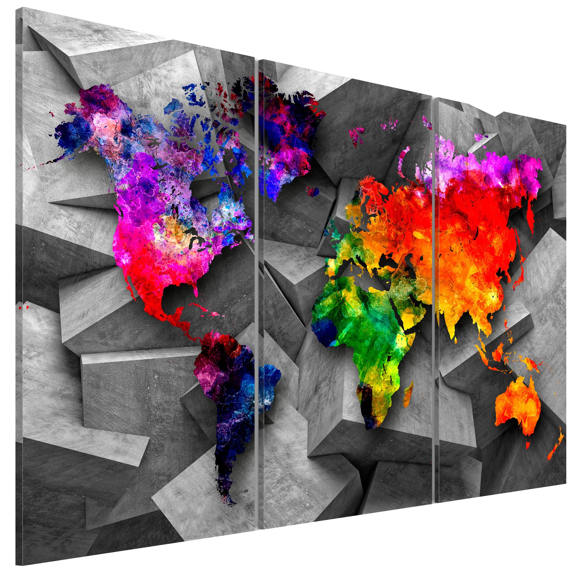 Tablou canvas 3 piese - Simetria lumii - 90 x 60 cm