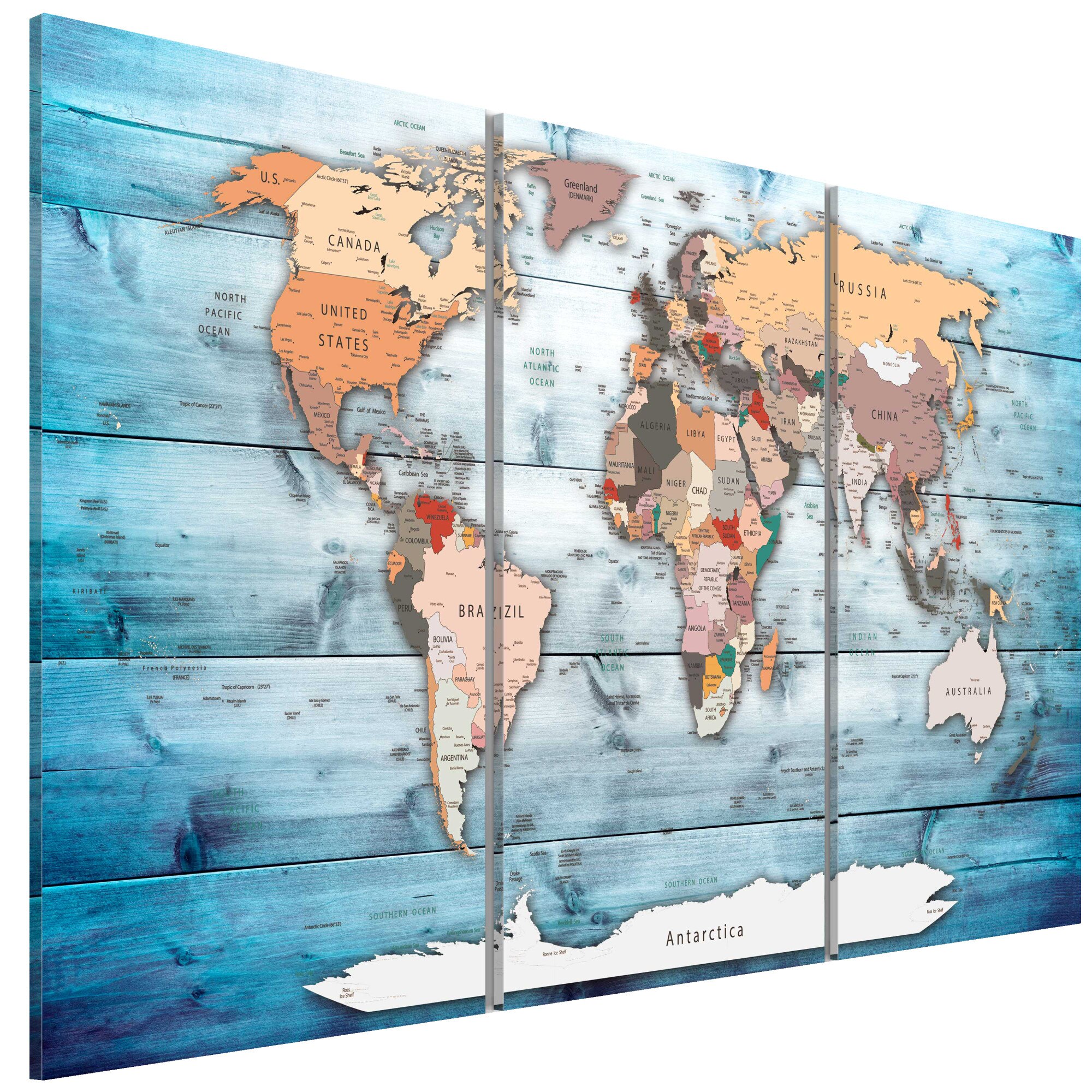 Tablou canvas 3 piese - Sapphire Travel - 90 x 60 cm