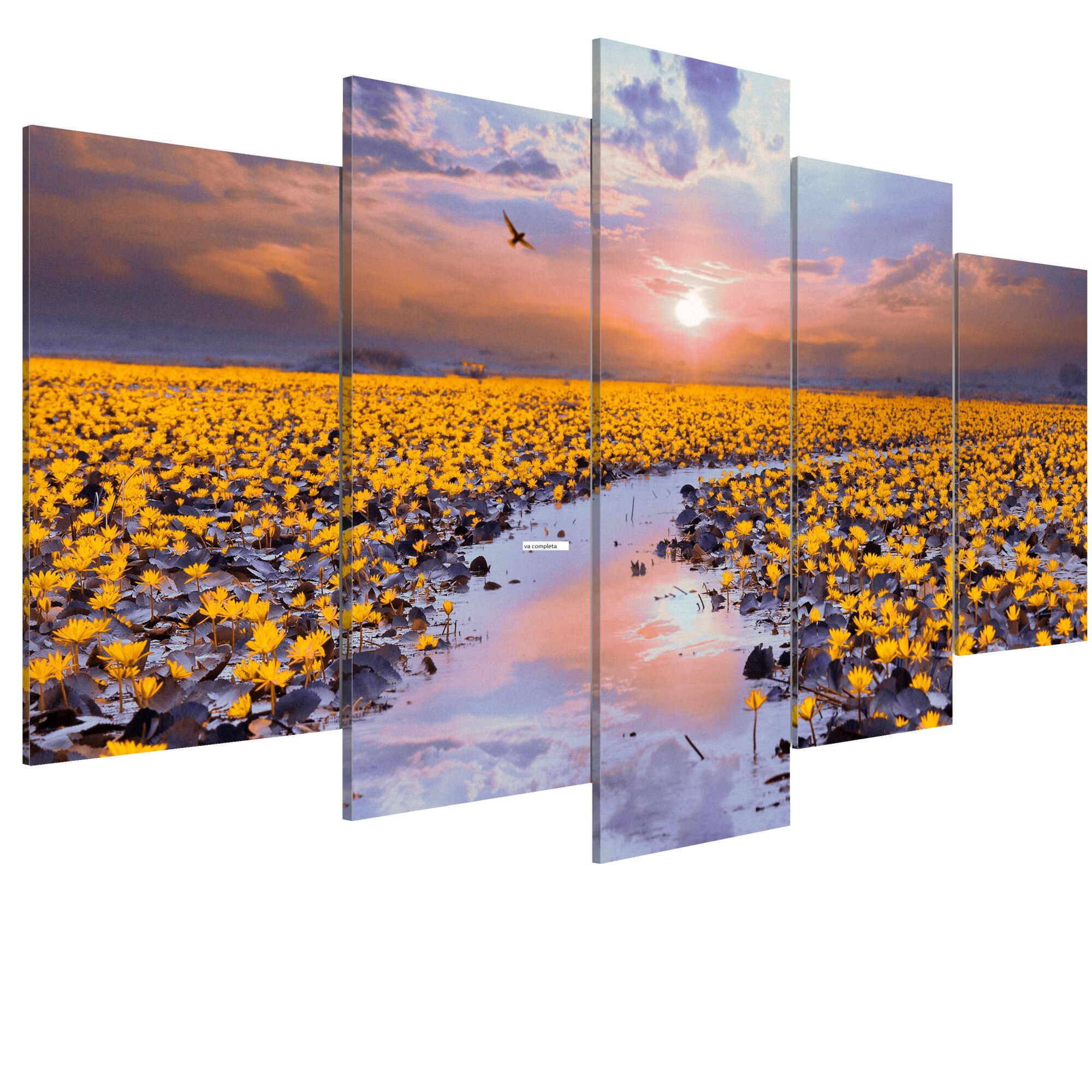 Tablou canvas 5 piese - Raul Luminii - 200 x 100 cm