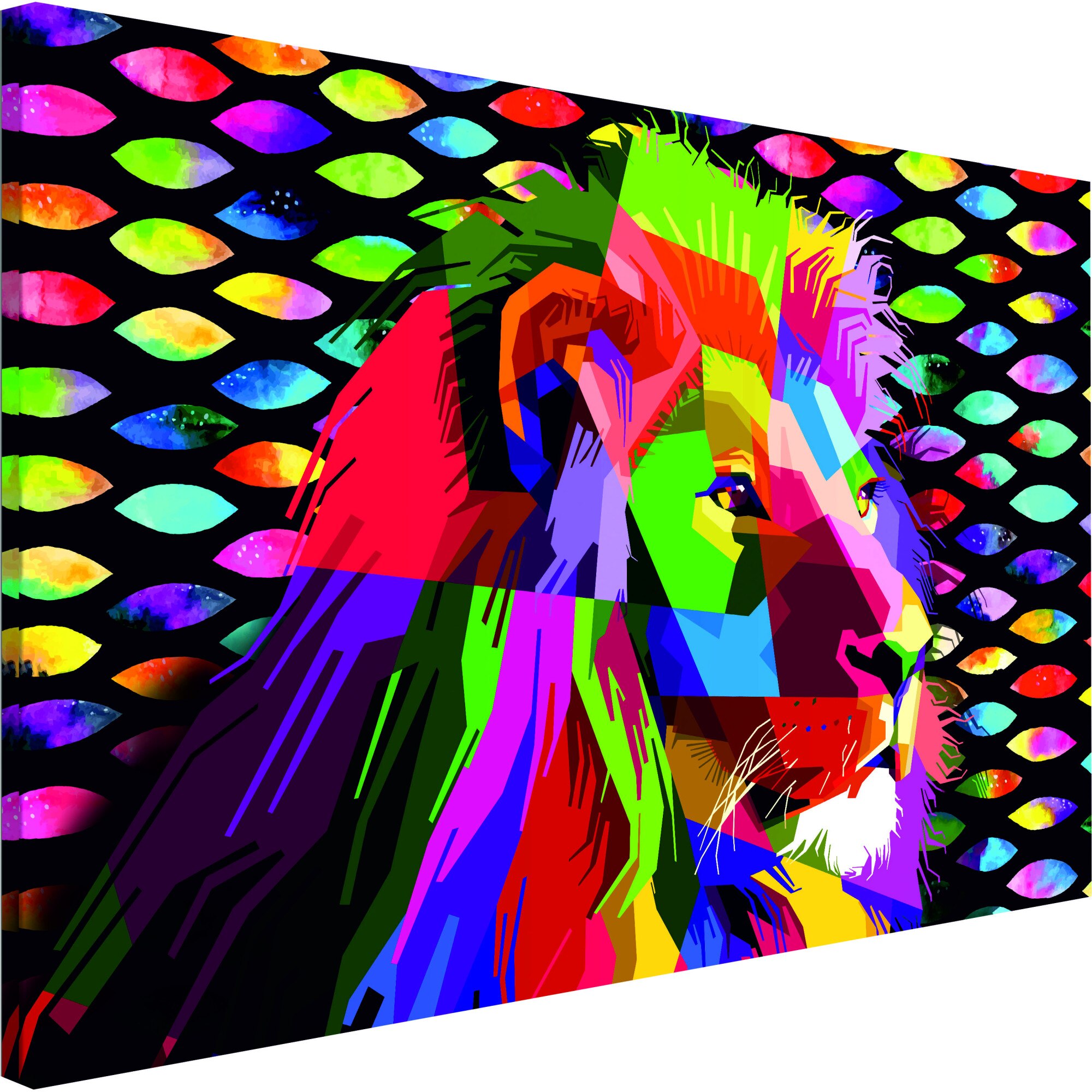 Tablou canvas - Rainbow Lion Wide - 90 x 60 cm