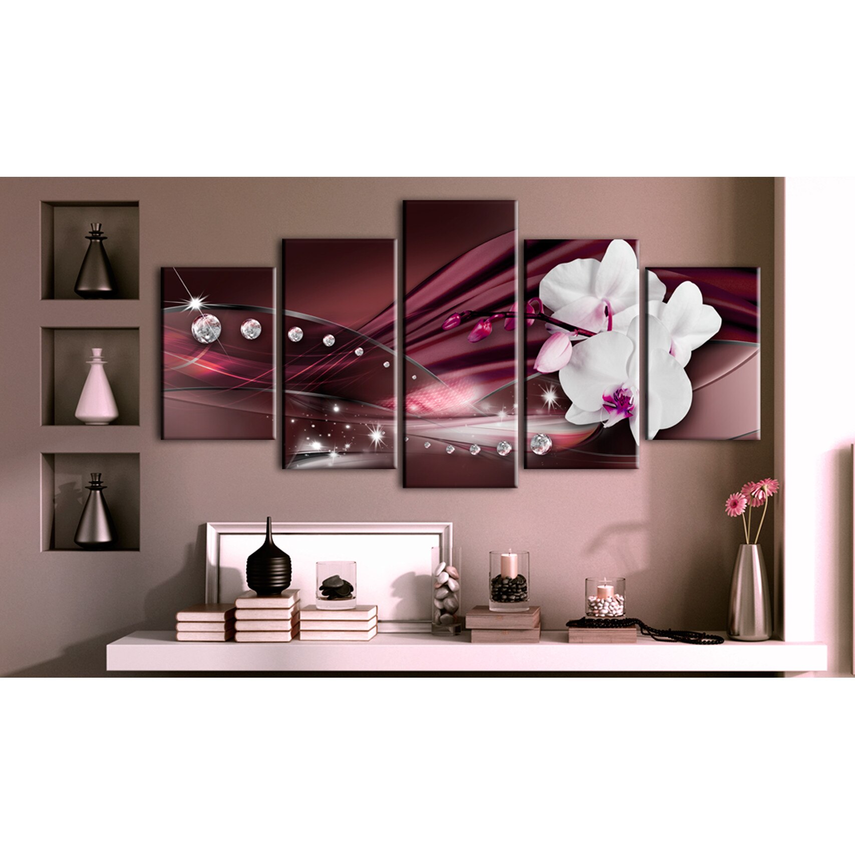 Tablou canvas 5 piese - Roua de diamant - 200 x 100 cm
