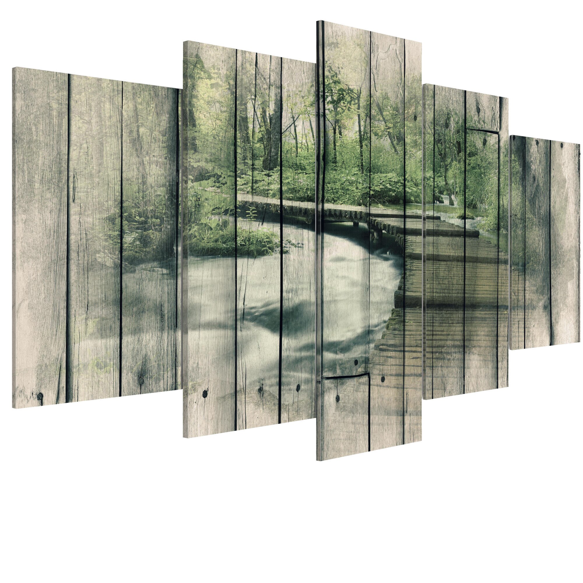 Tablou canvas 5 piese - Raul secretelor - 100 x 50 cm