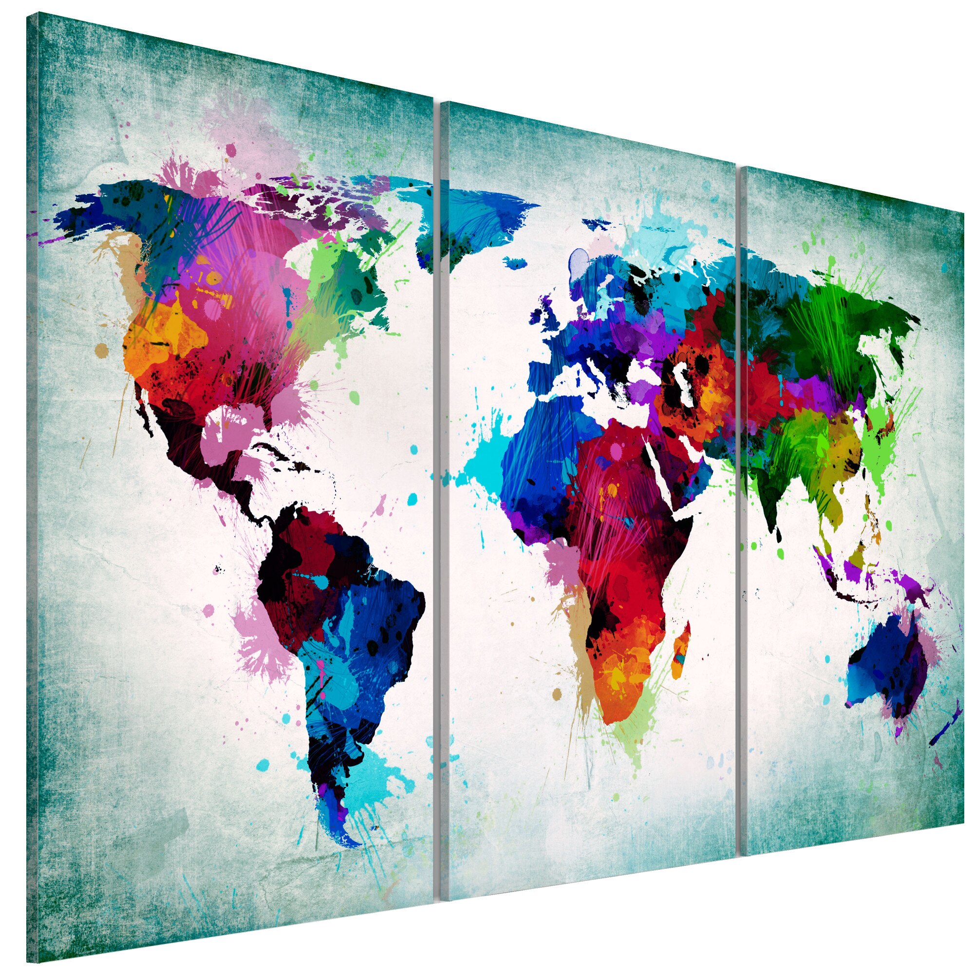 Tablou canvas 3 piese - Rainbow Journey - 60 x 40 cm