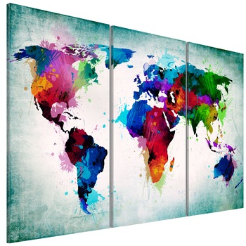 Tablou canvas 3 piese - Rainbow Journey - 120 x 80 cm Tablou canvas 3 piese - Rainbow Journey - 120 x 80 cm