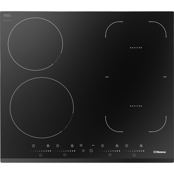 Plita incorporabila Hansa BHI68621, Inductie, 4 zone de gatit, Touch control, 60 cm, Sticla neagra Plita incorporabila Hansa BHI68621, Inductie, 4 zone de gatit, Touch control, 60 cm, Sticla neagra