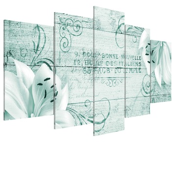 Tablou canvas 5 piese - Racire a crinului - 100 x 50 cm Tablou canvas 5 piese - Racire a crinului - 100 x 50 cm