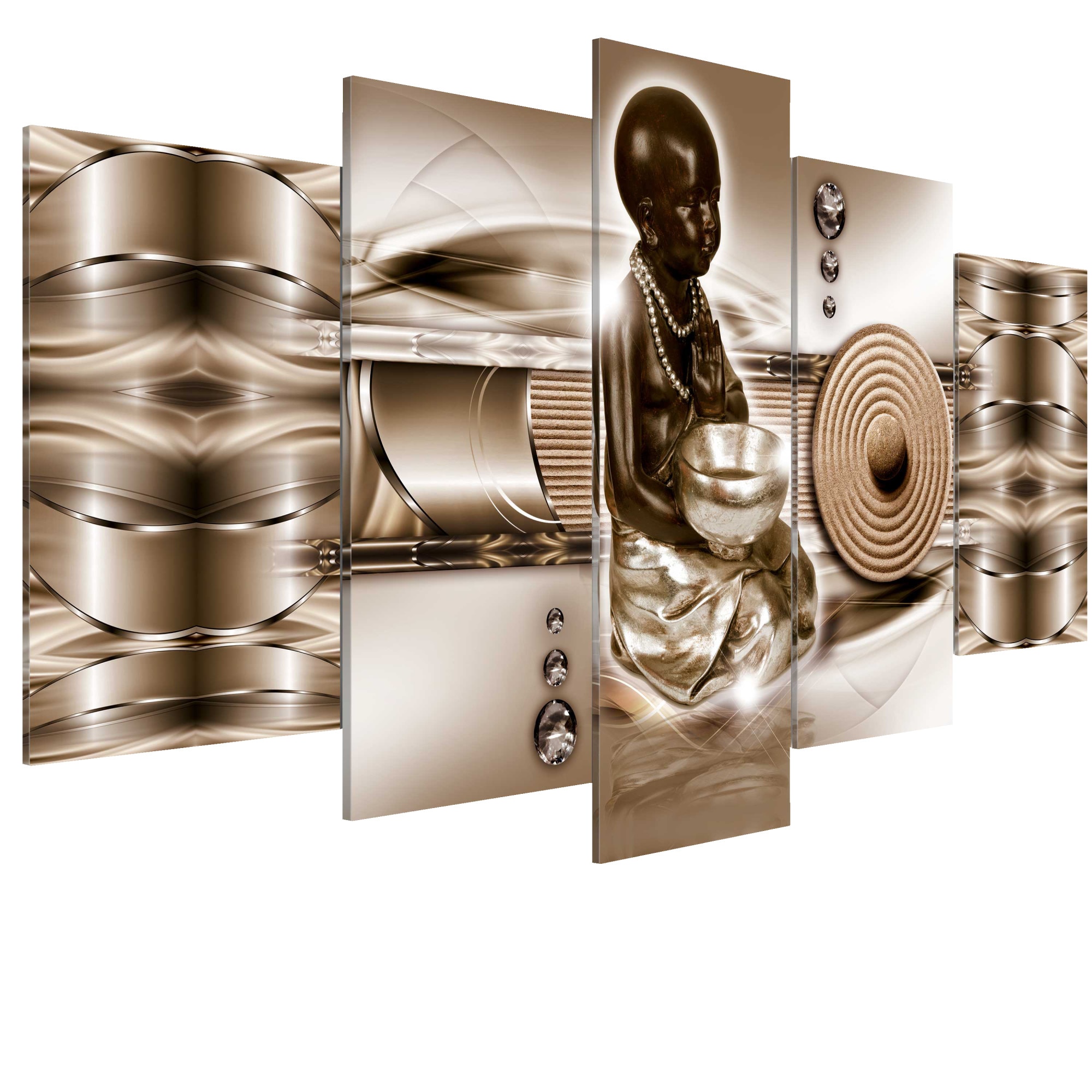 Tablou canvas 5 piese - Zen calm - 200 x 100 cm