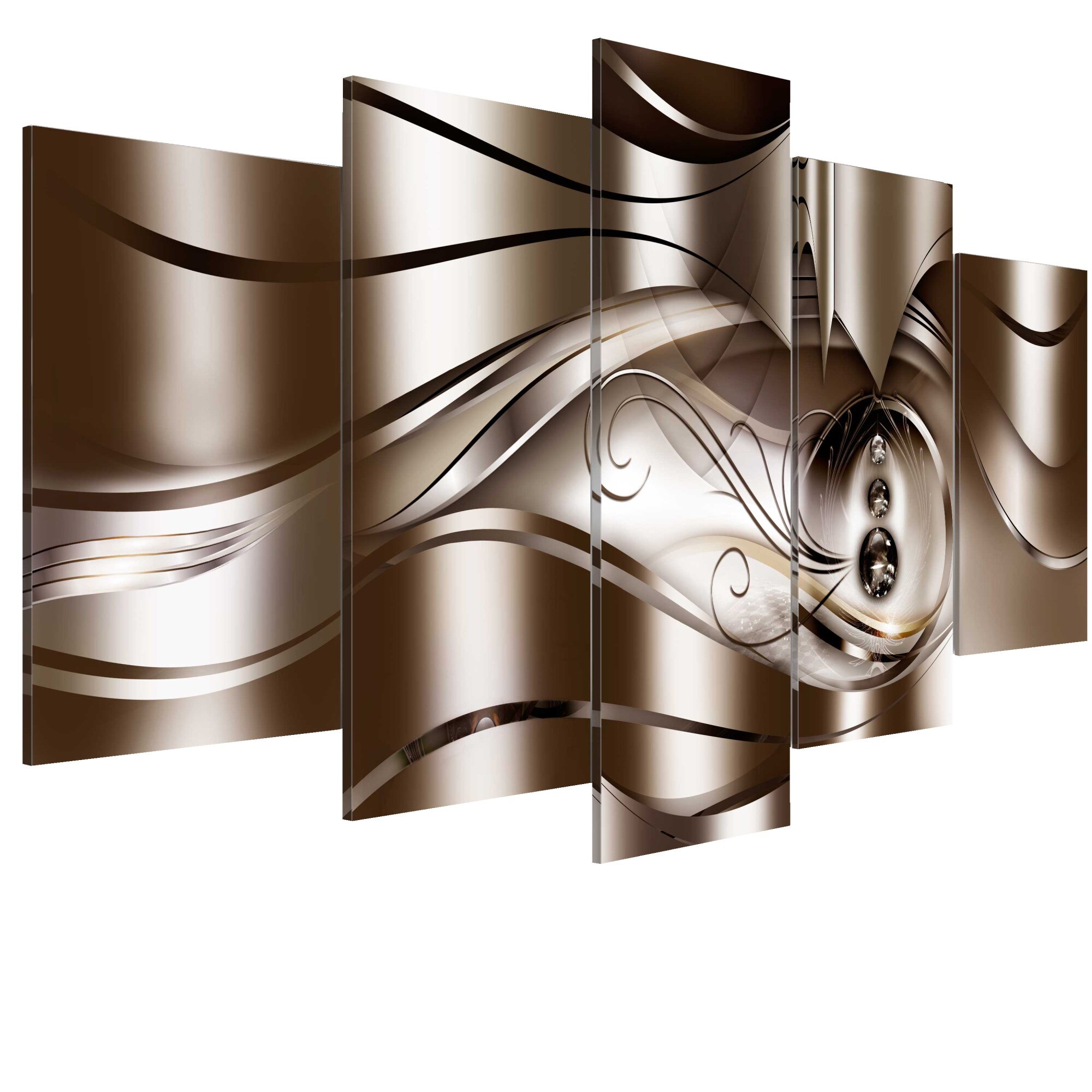 Tablou canvas 5 piese - Marea de cacao - 100 x 50 cm