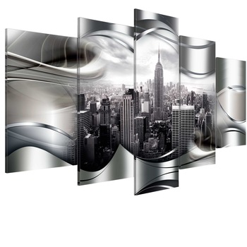 Tablou canvas 5 piese - Platinum New York - 100 x 50 cm