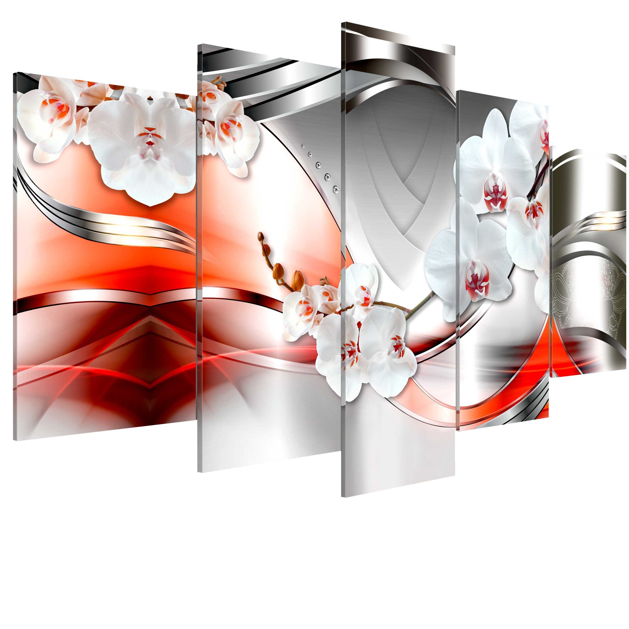 Tablou canvas 5 piese - Flori ale viitorului II - 200 x 100 cm