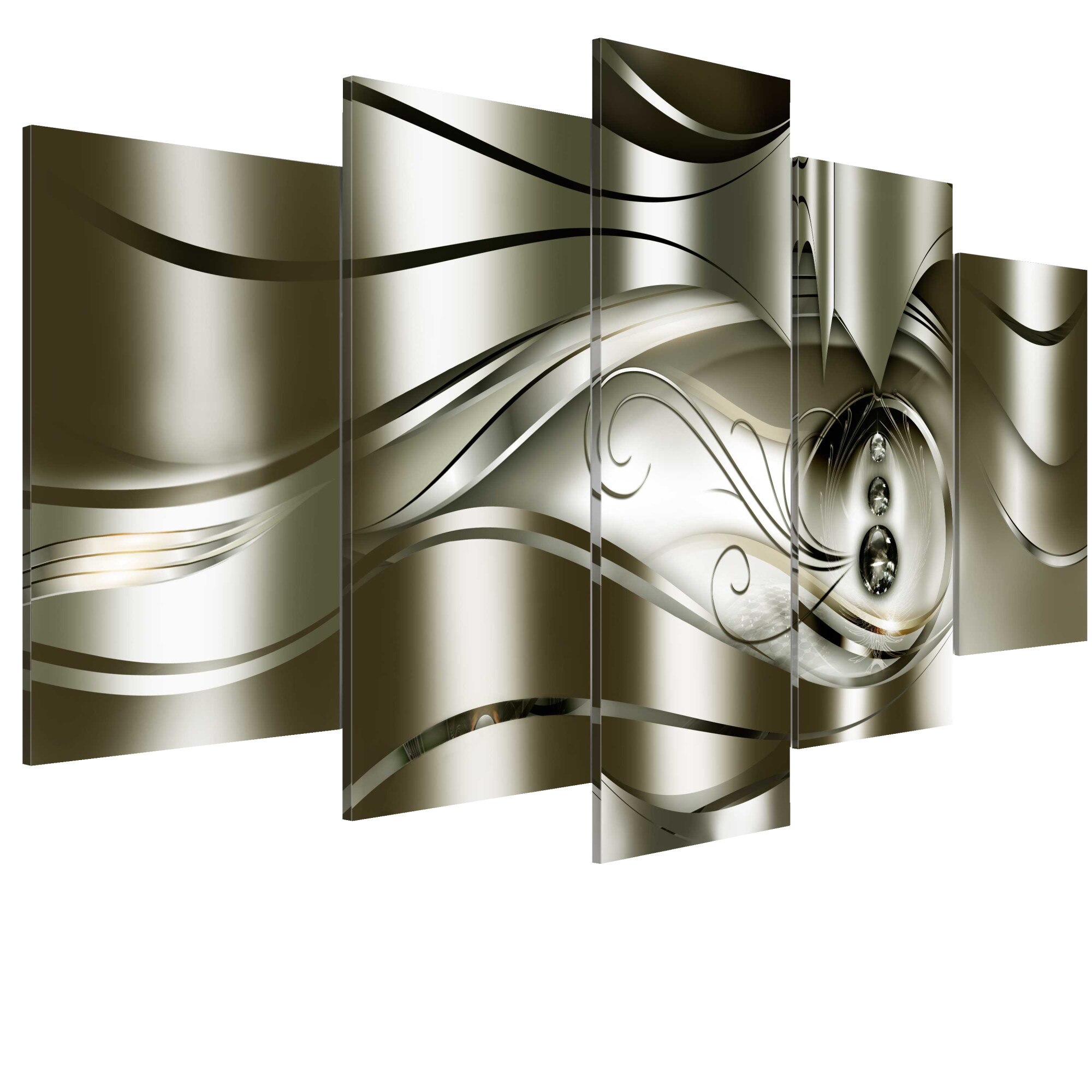 Tablou canvas 5 piese - Fantezie de masline - 200 x 100 cm