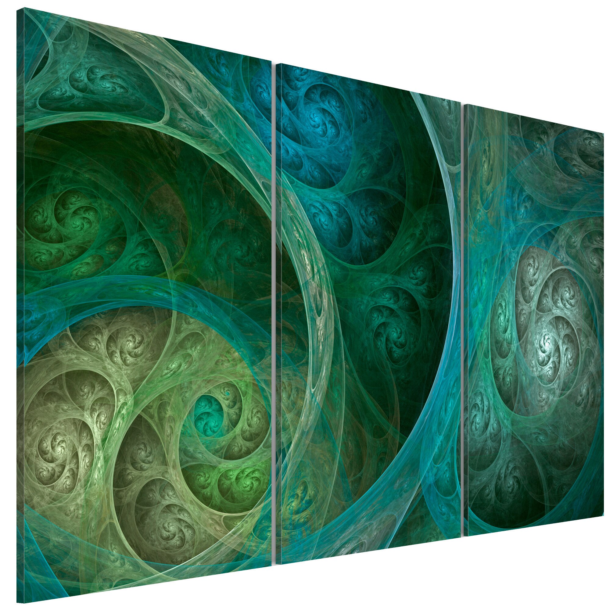 Tablou canvas 3 piese - Inspiratie orientala turcoaz - 90 x 60 cm