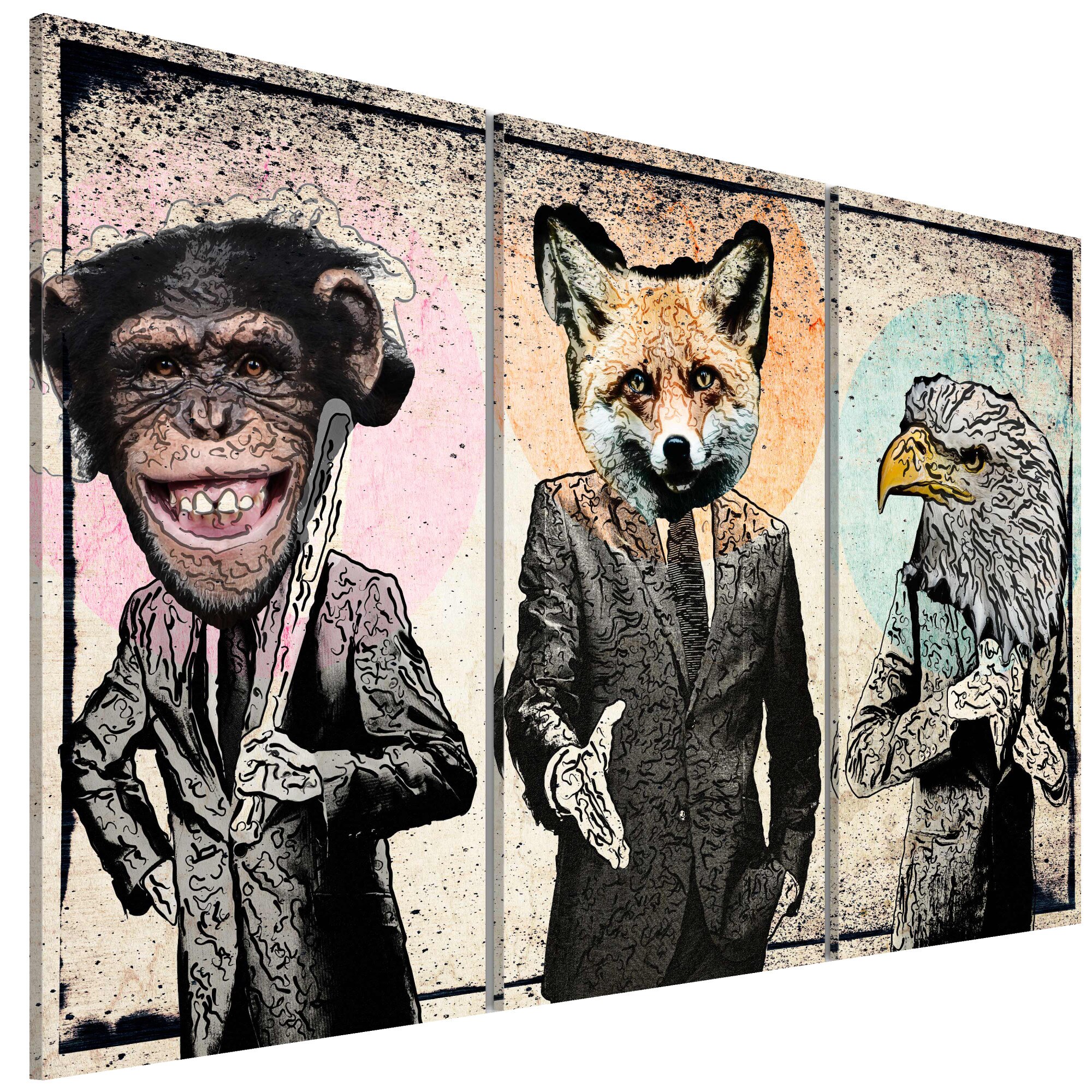 Tablou canvas 3 piese - Escrocherie - 90 x 60 cm