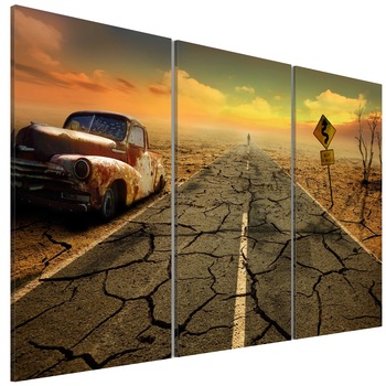 Tablou canvas 3 piese - Pe desert - 90 x 60 cm Tablou canvas 3 piese - Pe desert - 90 x 60 cm