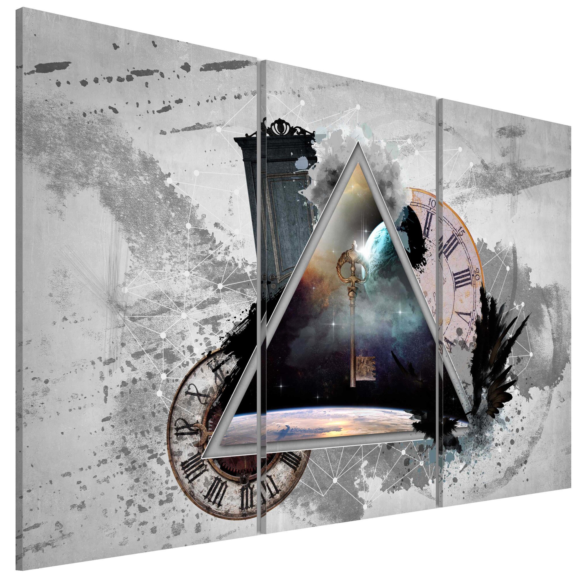 Tablou canvas 3 piese - Cheia gandurilor umane - 90 x 60 cm