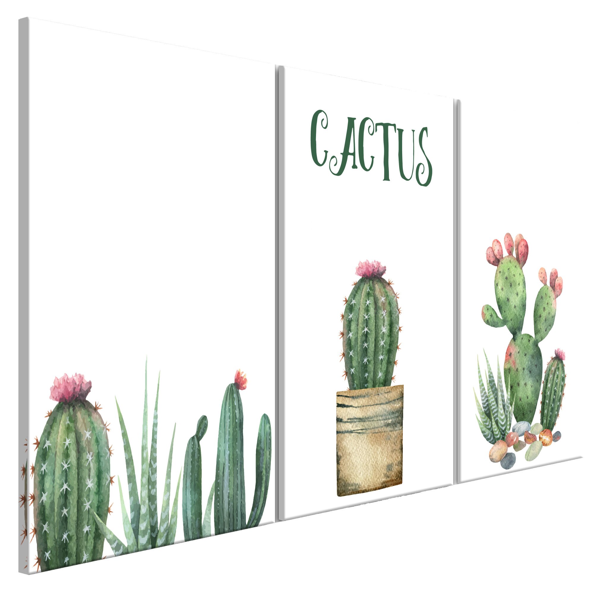 Tablou canvas 3 piese - Flori maruntite - 120 x 60 cm