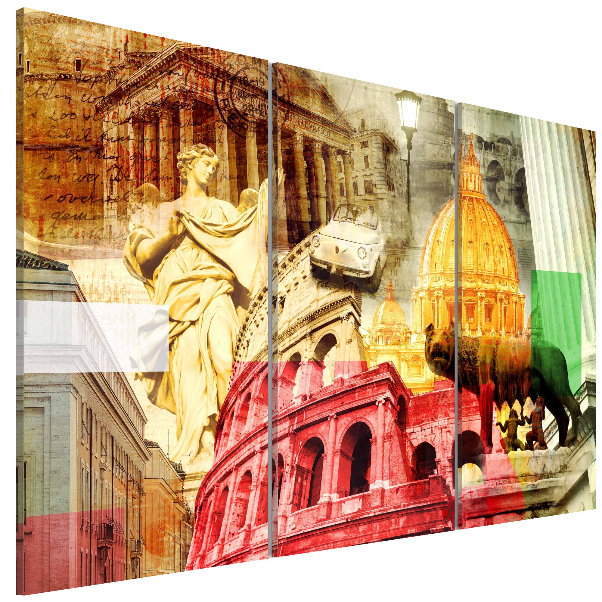 Tablou canvas 3 piese - Trumptul fermecator al Romei - 90 x 60 cm