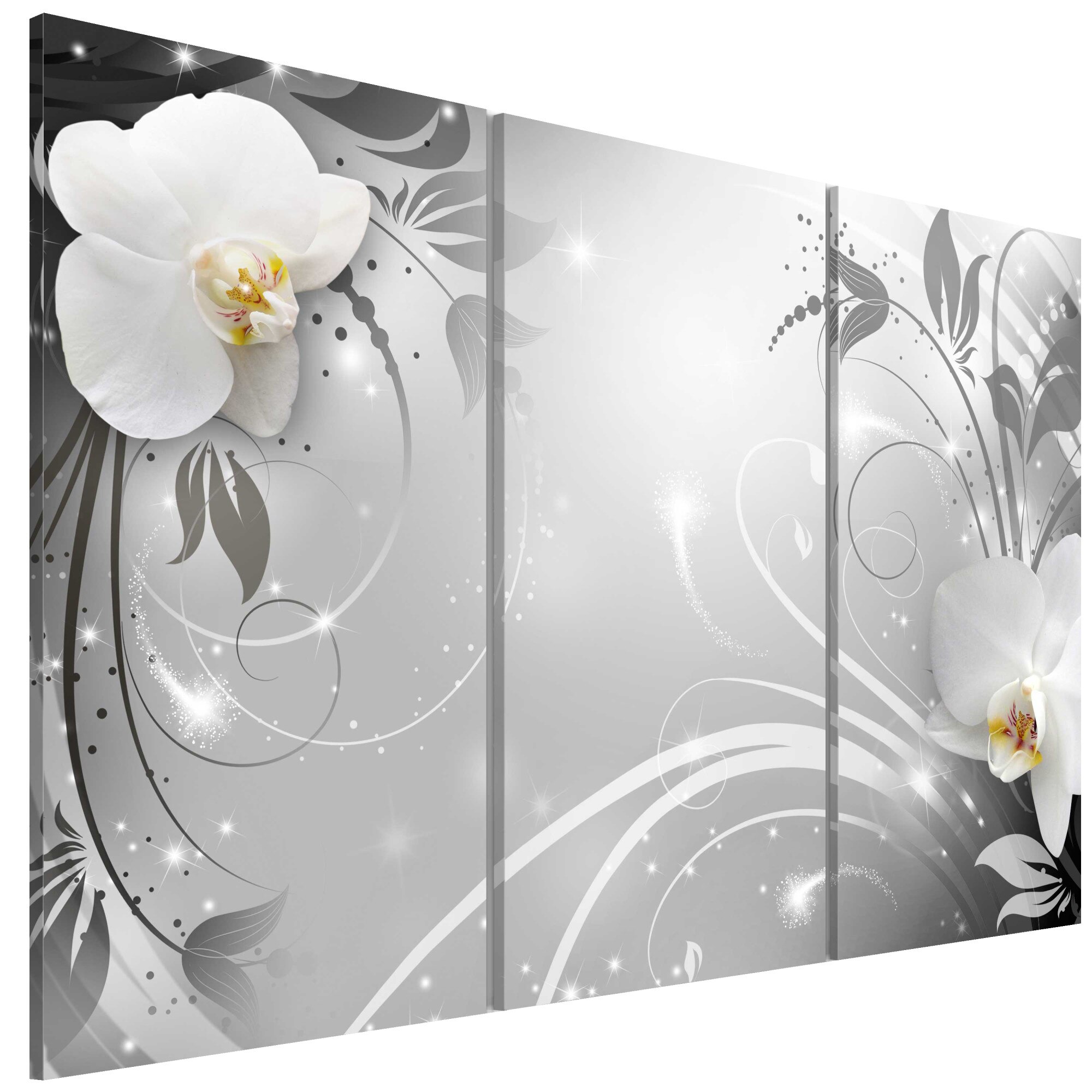 Tablou canvas 3 piese - Vals de platina - 90 x 60 cm