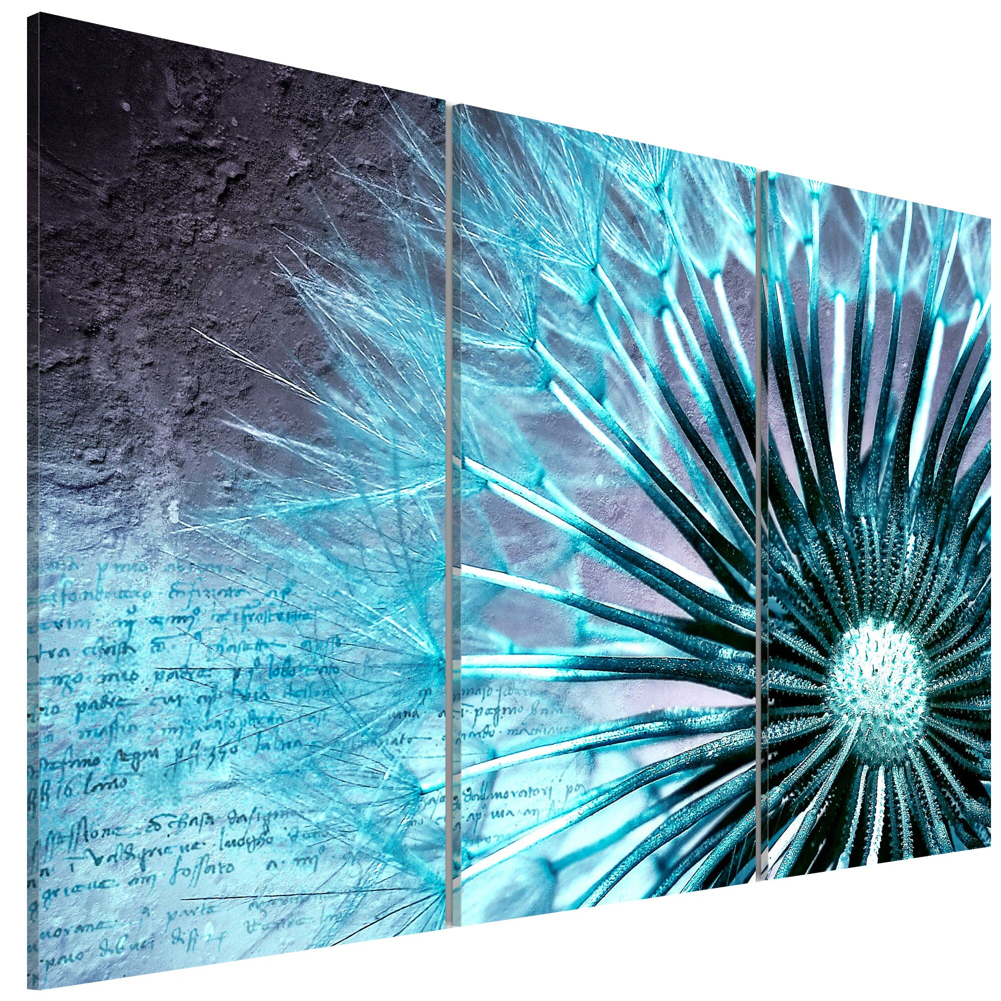 Tablou canvas 3 piese - Touch of Blue - 90 x 60 cm