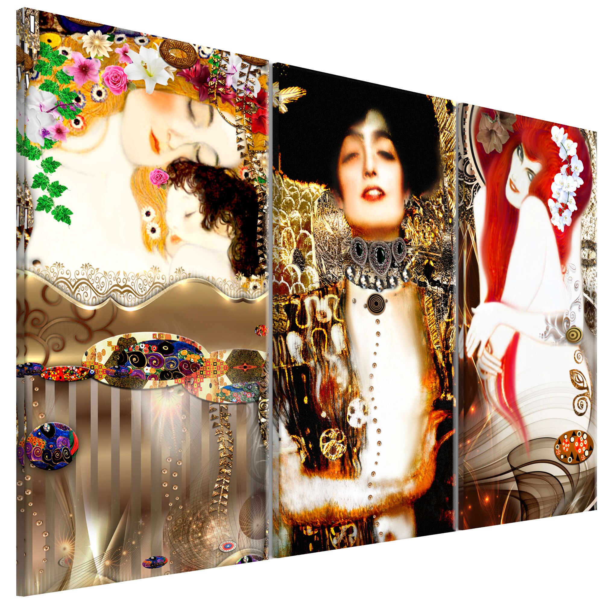 Tablou canvas 3 piese - Trei femei - 90 x 60 cm