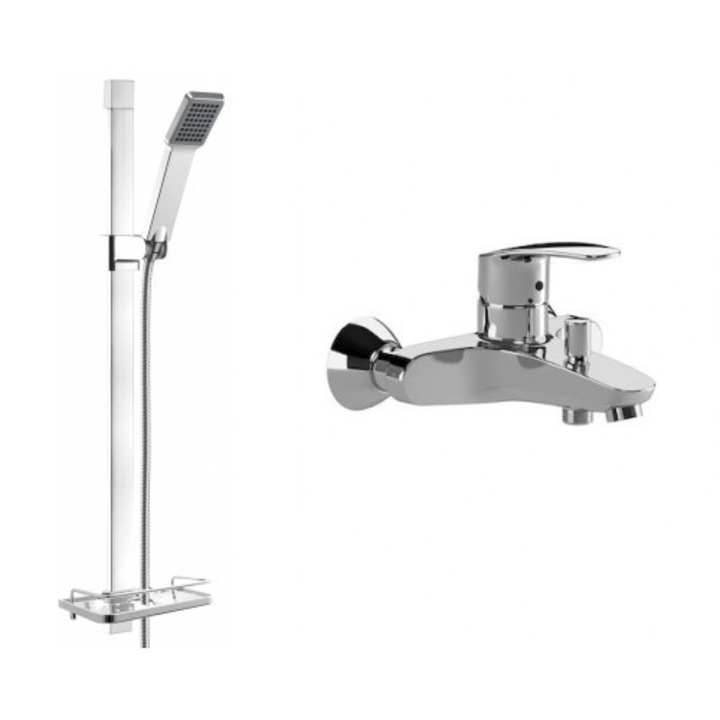 Set de dus ROCA Ferro MONODIN, Baterie de dus Monodin-N, Sistem de dus QUADRO, Crom