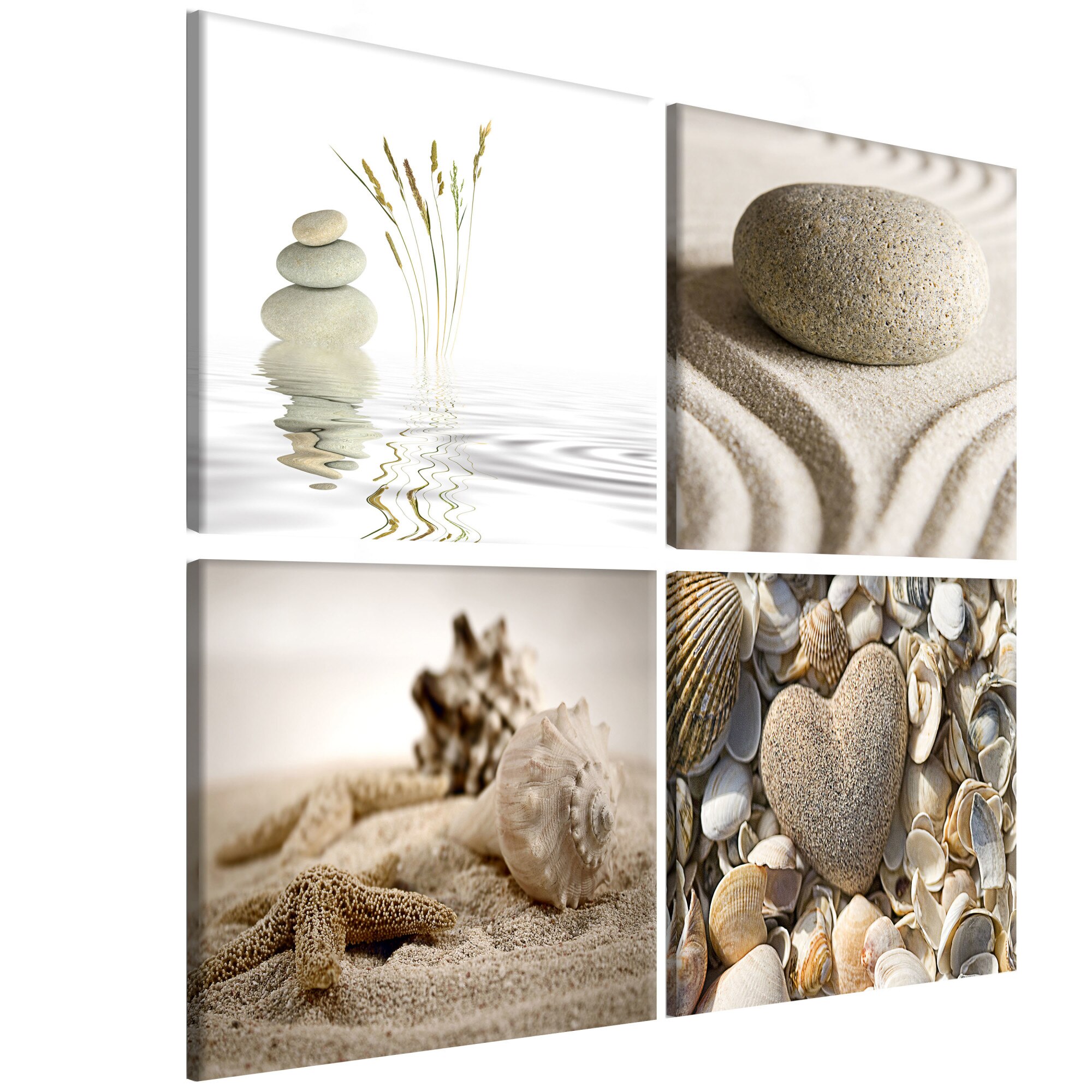 Tablou canvas 4 piese - plaja - 90 x 90 cm