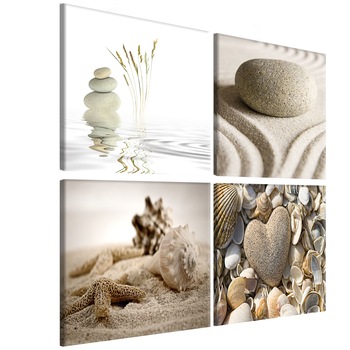 Tablou canvas 4 piese - plaja - 90 x 90 cm Tablou canvas 4 piese - plaja - 90 x 90 cm