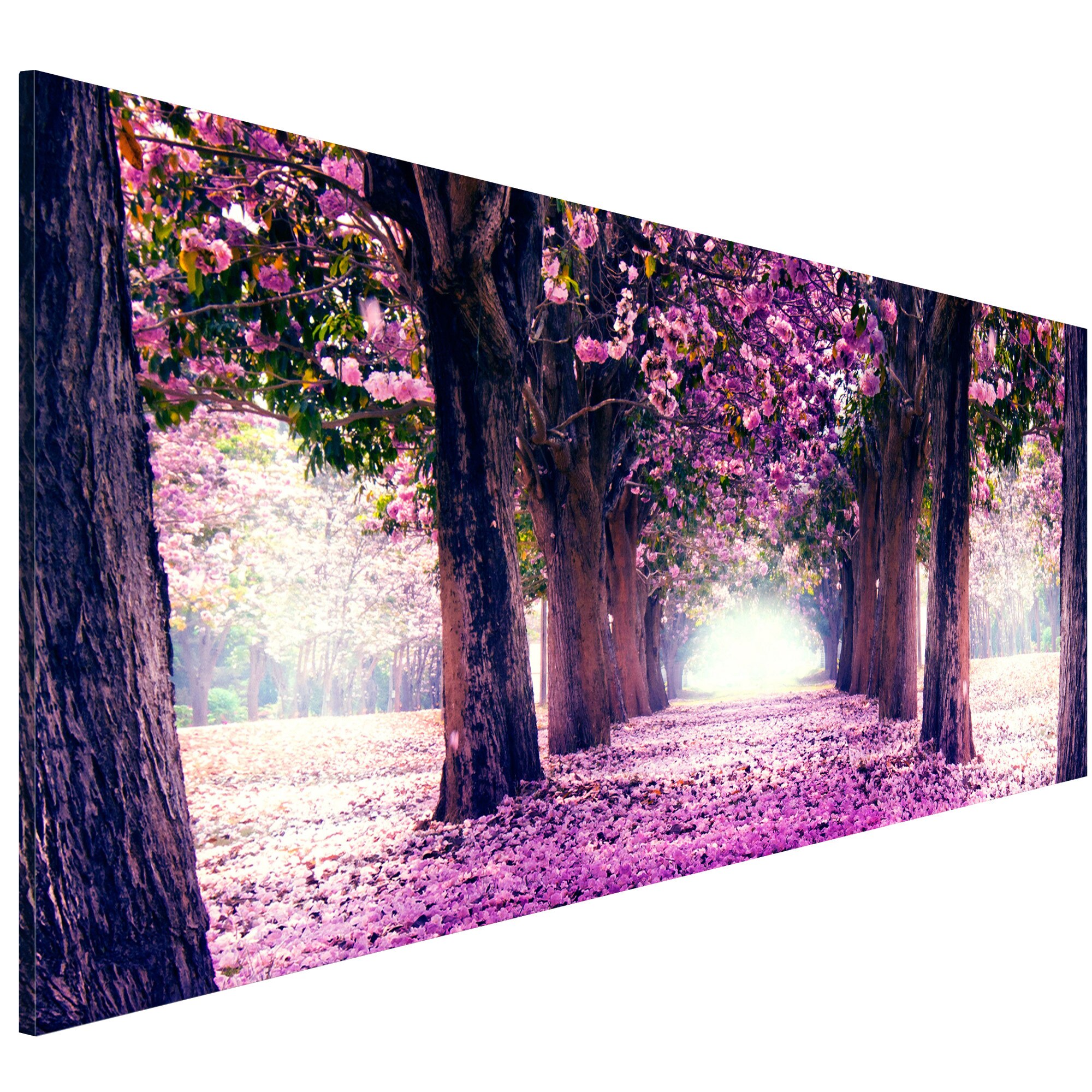Tablou canvas - Primavara violet - 135 x 45 cm