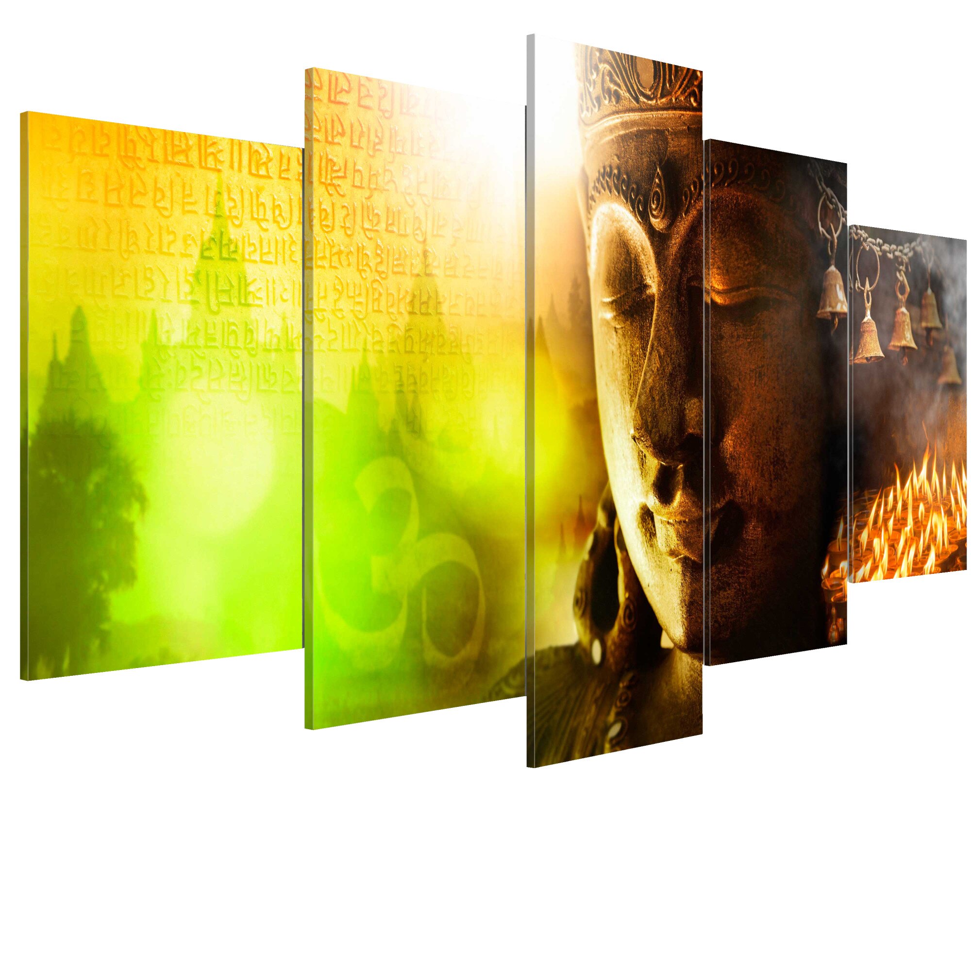 Tablou canvas 5 piese - Puterea pacii - 100 x 50 cm