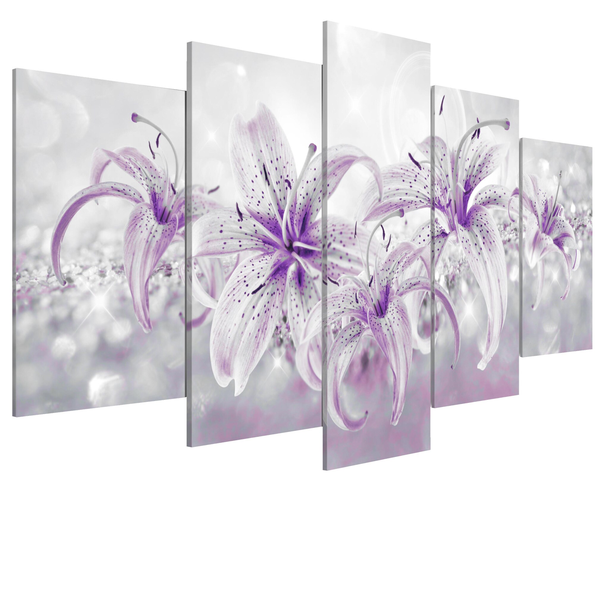Tablou canvas 5 piese - Purple Hars - 200 x 100 cm
