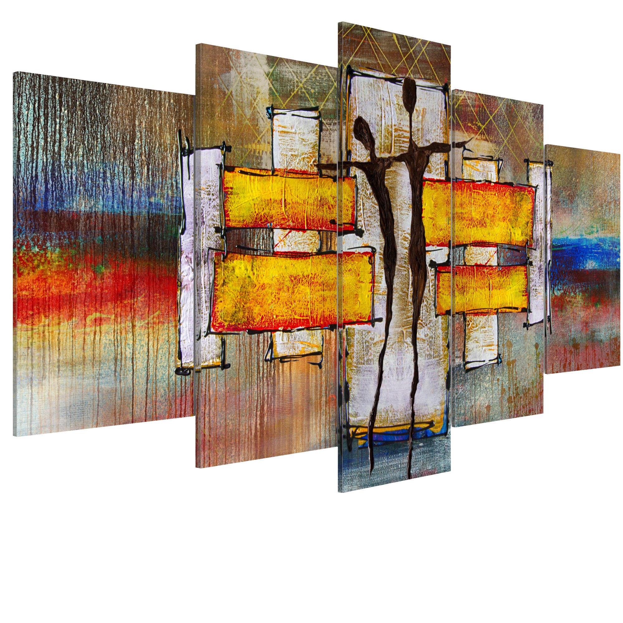 Tablou canvas 5 piese - Poem despre dragoste - 100 x 50 cm