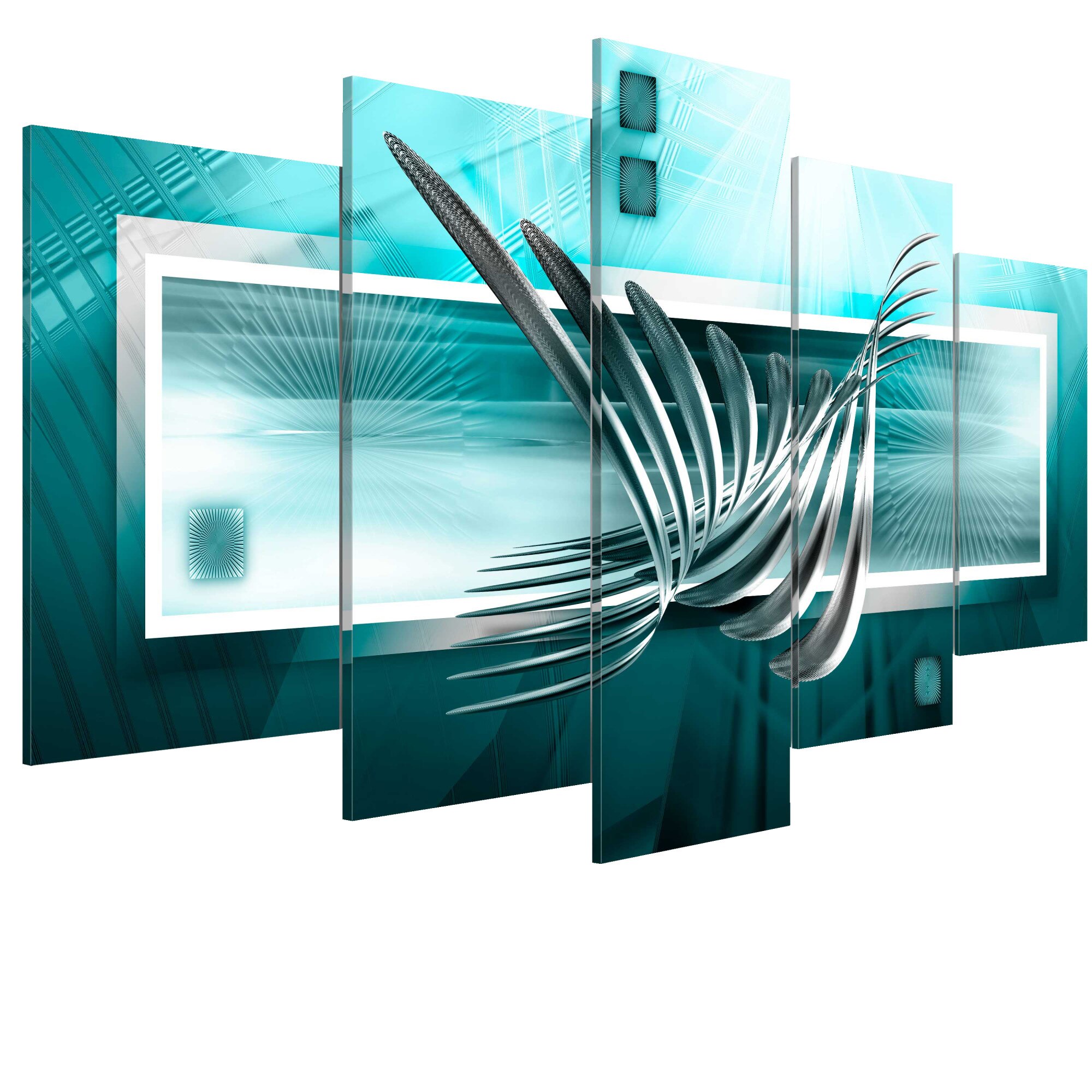 Tablou canvas 5 piese - Platina cu gheara - 200 x 100 cm