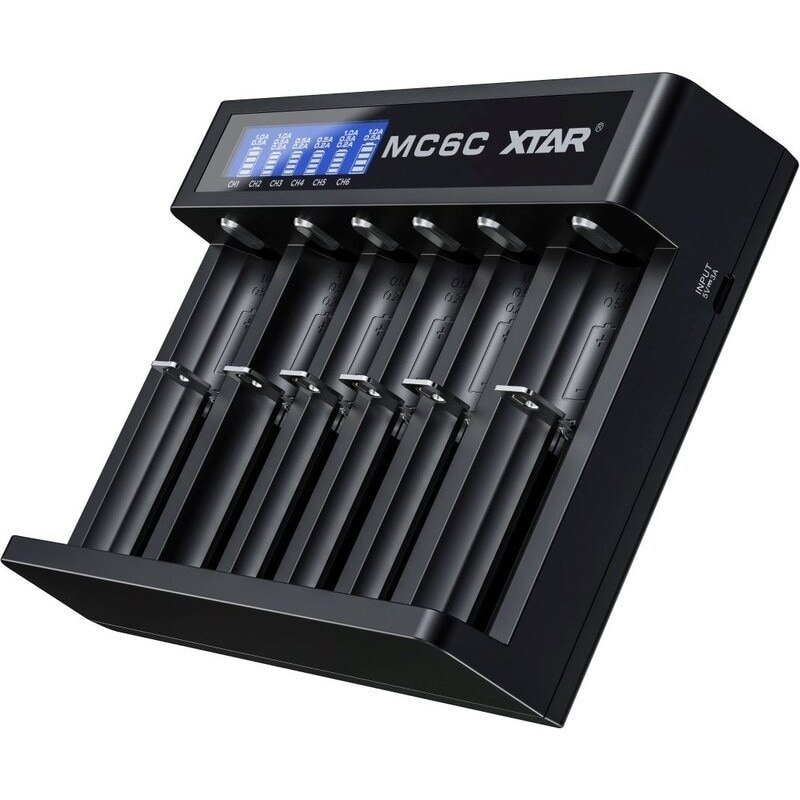 Incarcator pentru acumulatori Li-ion 3,6V / 3,7V 14500, 14650, 16340, 17500.17670, 18350, 18500, 18650, 18700, 20700, 21700, 22650, 25500, 26650, 32650