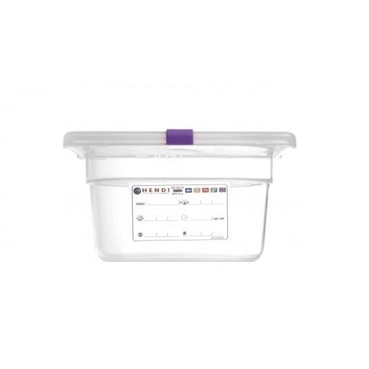 Cutie depozitare Gastronorm 1/6 - 2.4 litri, Hendi, Policarbonat