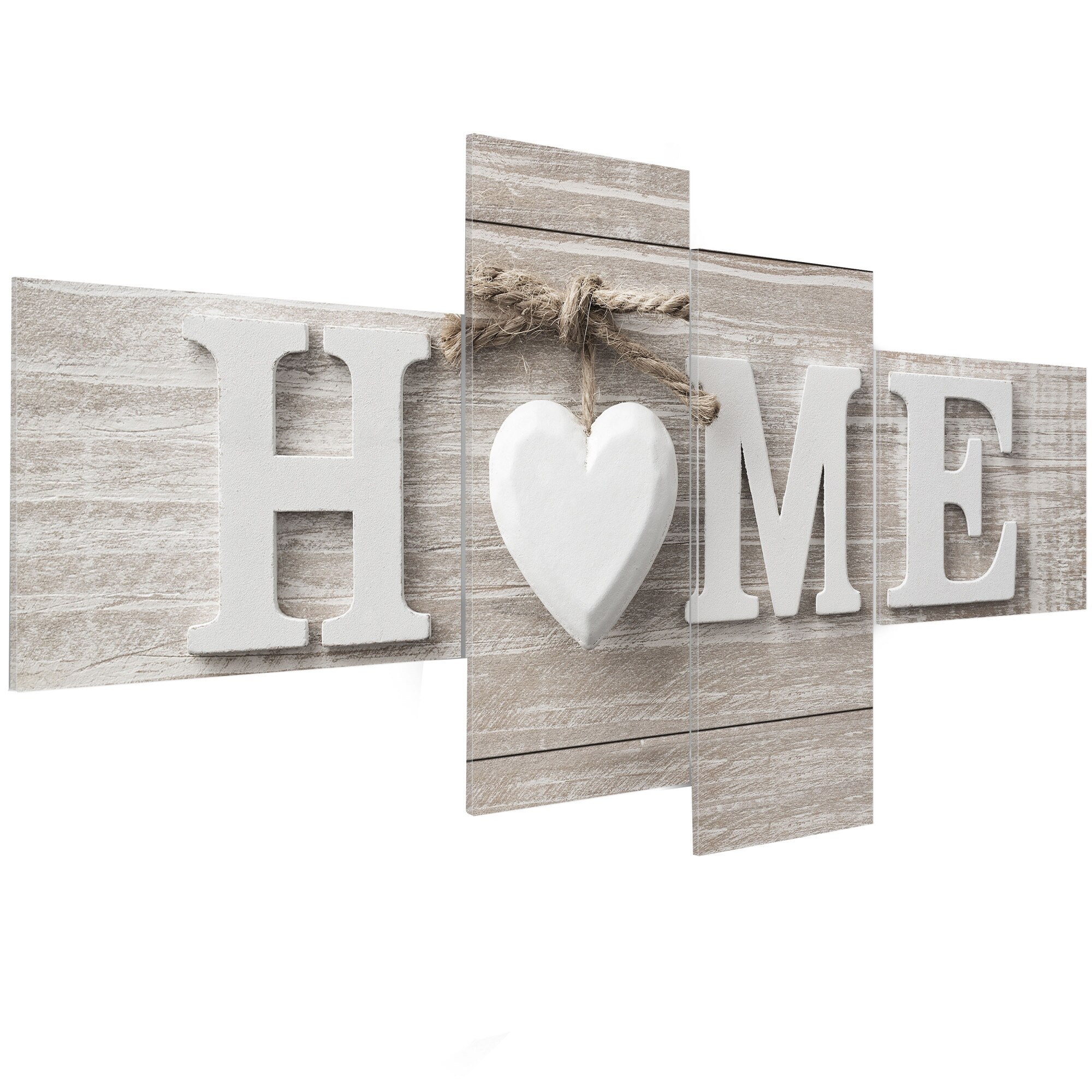 Tablou canvas 4 piese - Stil retro ACASa - 100 x 45 cm