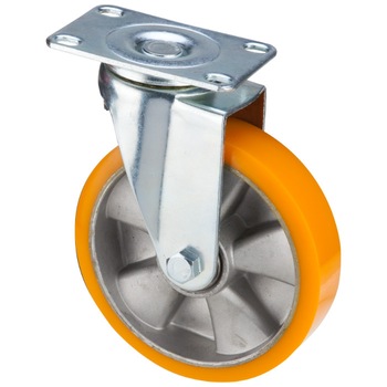 Roata Pivotanta cu Flansa din PU 12,5cm Fara Frana 130kg Evotools Roata Pivotanta cu Flansa din PU 12,5cm Fara Frana 130kg Evotools