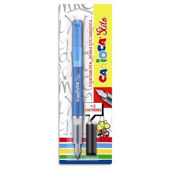 Stilou Plastic +2 rezerve cerneala Carioca Stilou Plastic +2 rezerve cerneala Carioca