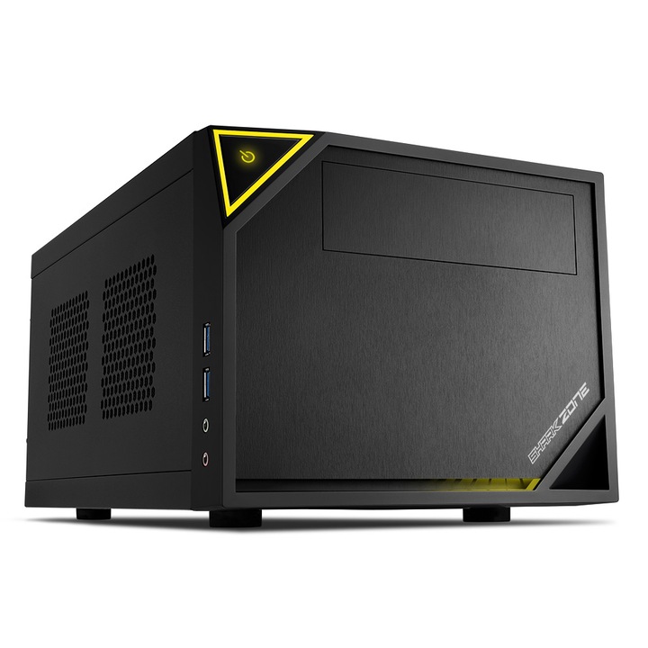 Sharkoon Shark Zone C10 (fekete belső; mITX; 2xUSB3.0; 2xUSB2.0; I/O; 120mm ventilátor) fekete számítógép ház