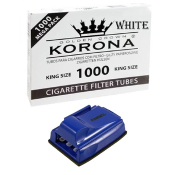 Set tuburi Korona pentru injectat tutun 1000 bucati si aparat triplu pentru injectat tutun Set tuburi Korona pentru injectat tutun 1000 bucati si aparat triplu pentru injectat tutun